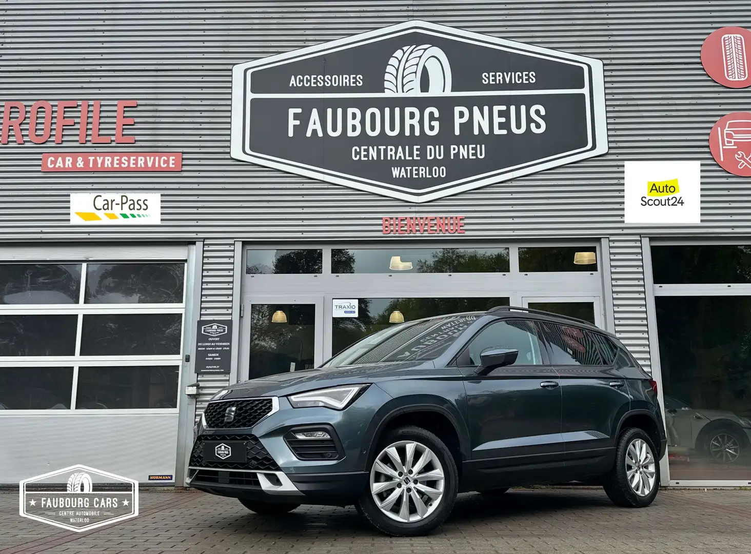 SEAT Ateca 1.5-TSI*DSG*1-PROP/1-OWNER*TVA-21%-VAT*HISTO-SKODA Grau - 1