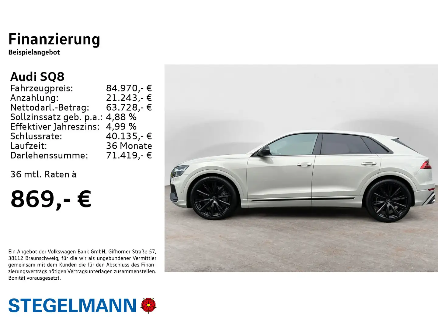 Audi SQ8 4.0 TFSI qu. Tiptr. *AHK*Pano*Keramik*Standh Beige - 2