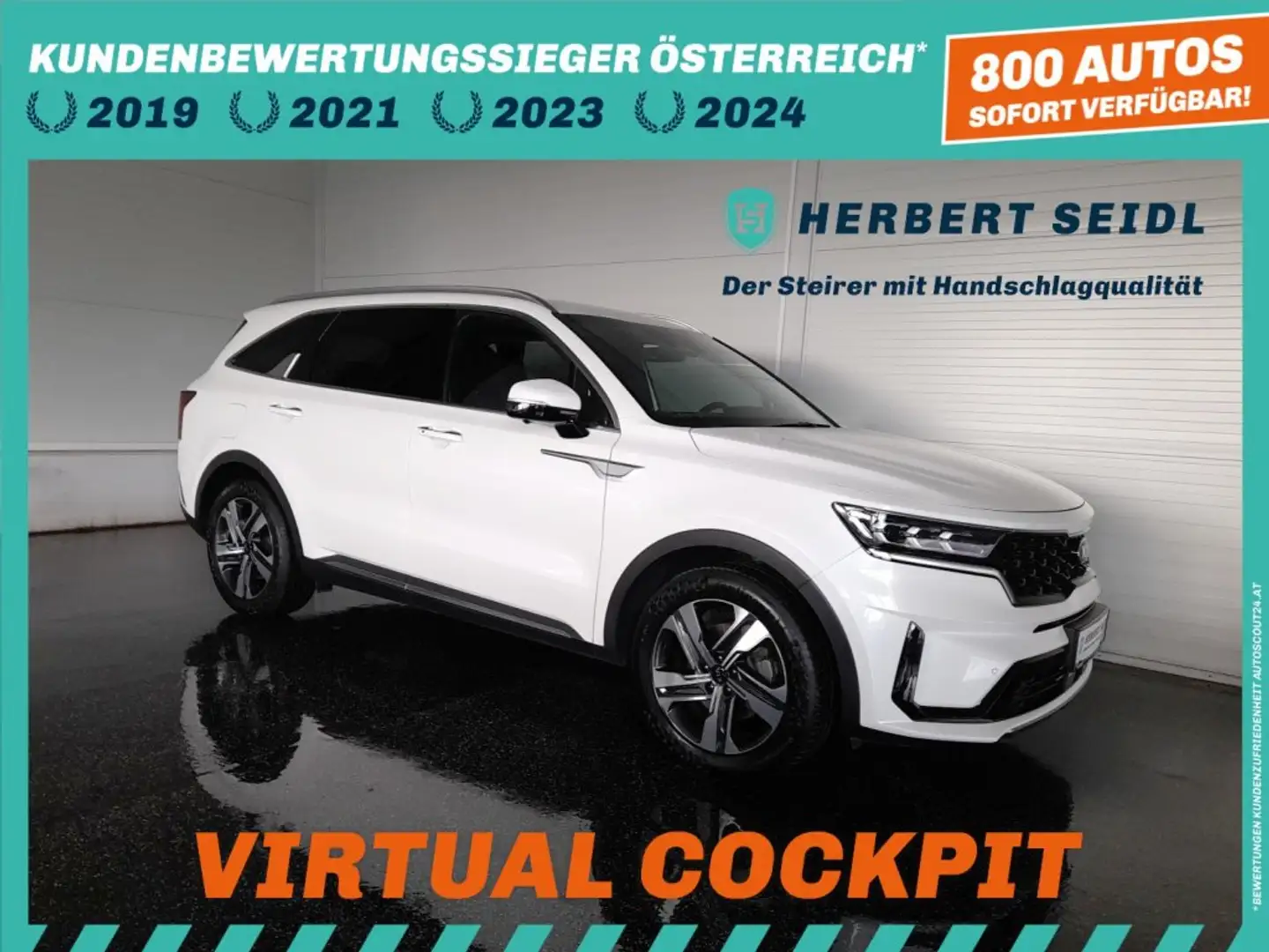 Kia Sorento PLATINUM 4x4 PHEV Aut *SKY / VOLL LED & FLA / NAVI / 360° KAMERA / HEAD-UP / NAPPA LEDER / E-SITZE & MEMORY / BOSE* Weiß - 1