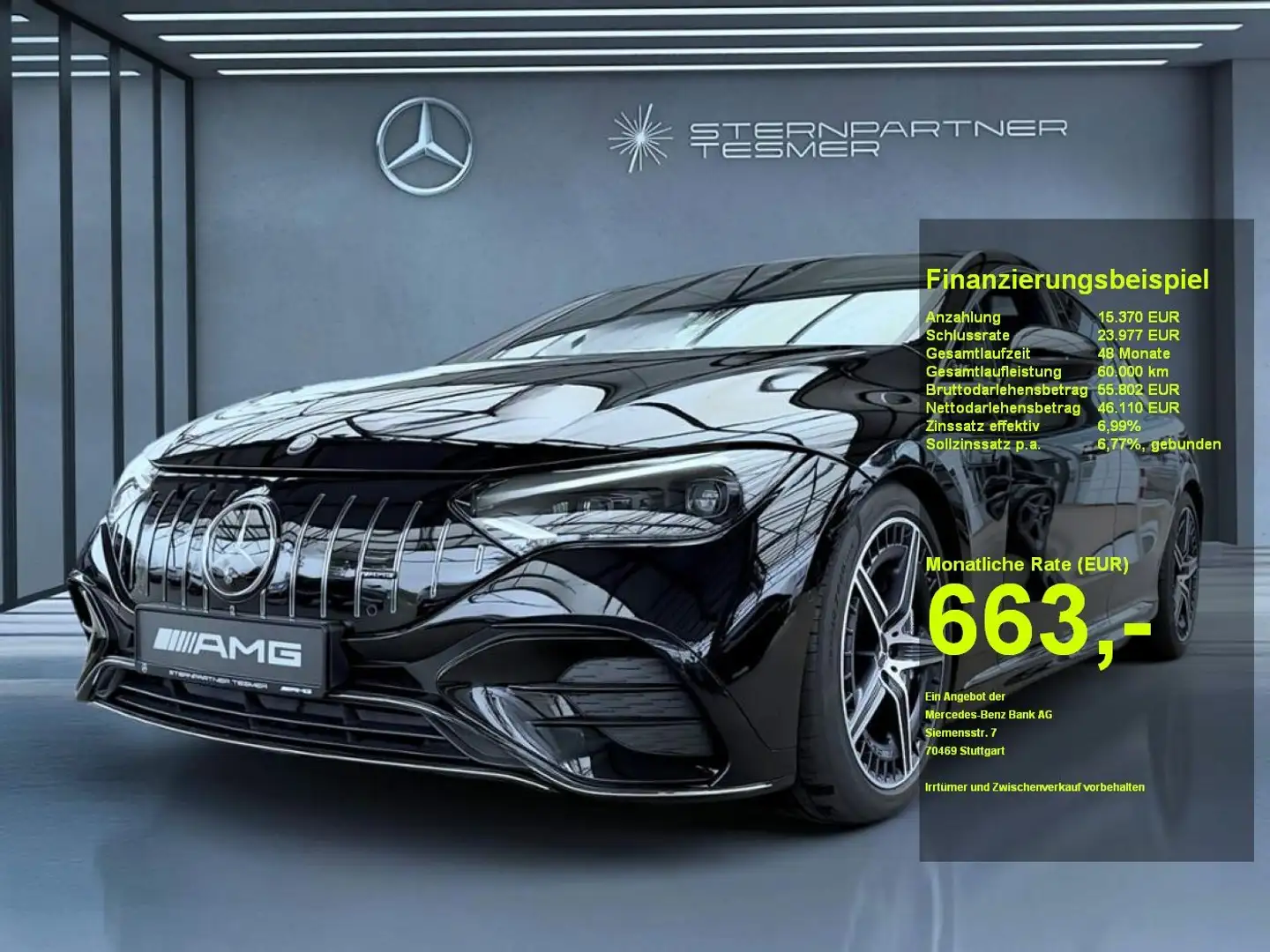 Mercedes-Benz EQE 43 4M AMG , Pano-D, Burmester,AIRMATIC,DISTR Schwarz - 1