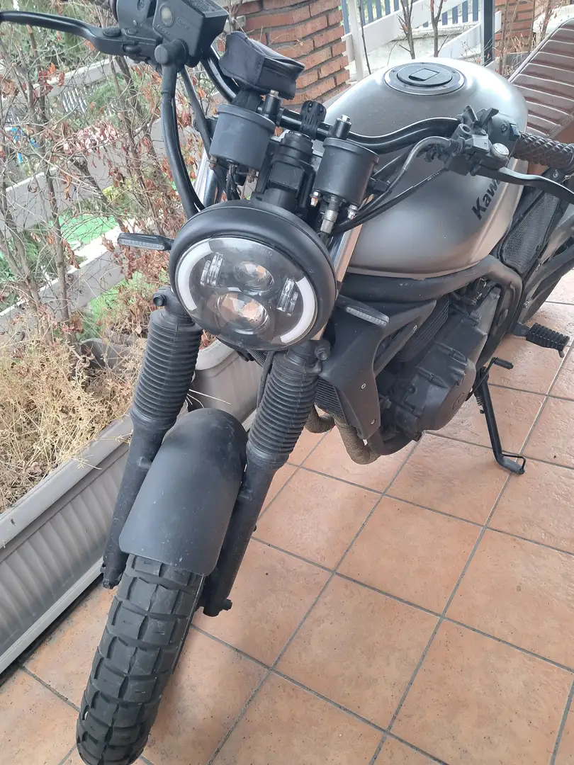 Kawasaki ER - 5 ER-5 con modifiche scrambler Argento - 2
