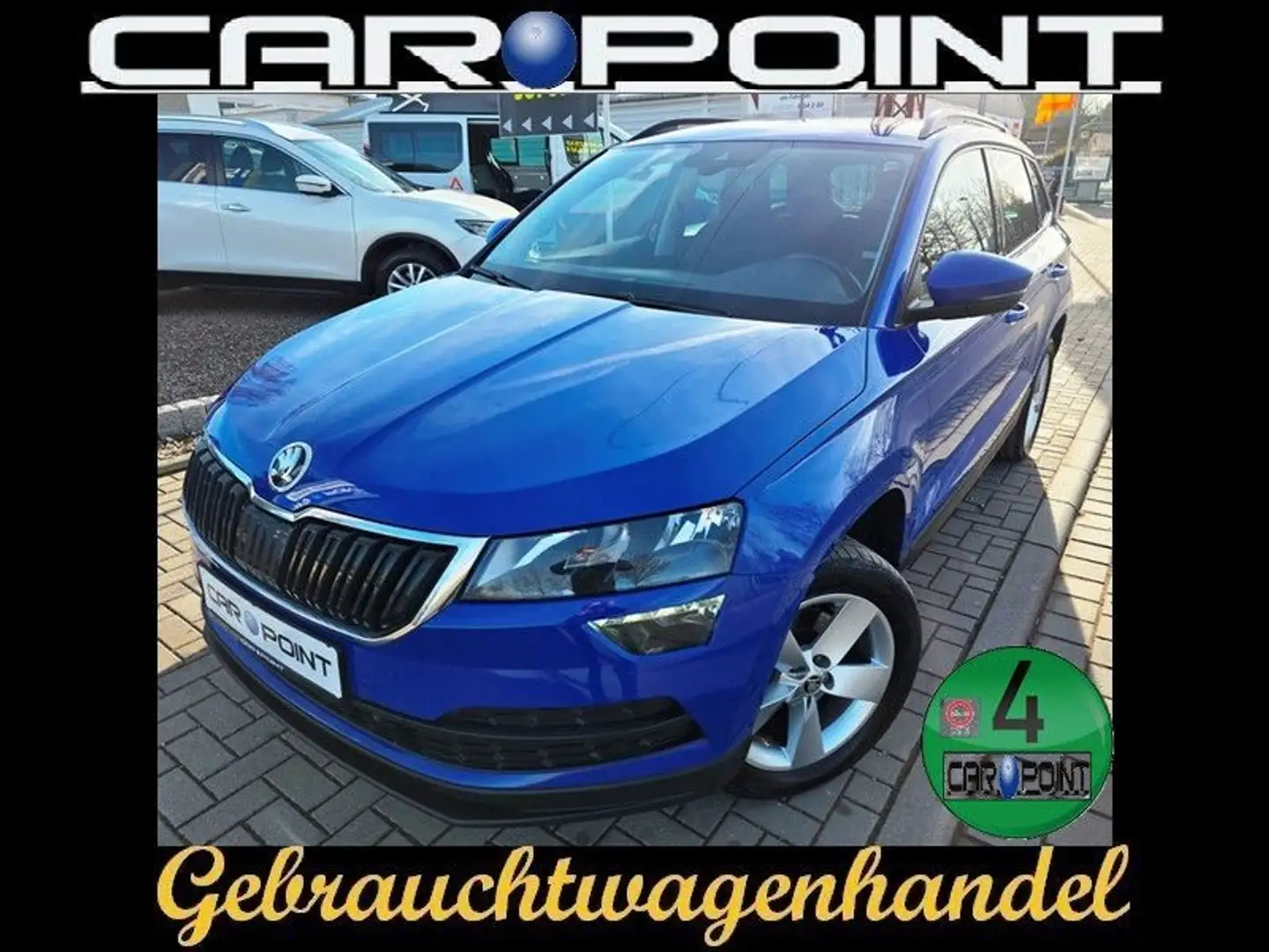 Skoda Karoq Ambition DSG Temp Klima AHK SHZ 1.Hd MwSt Bleu - 1