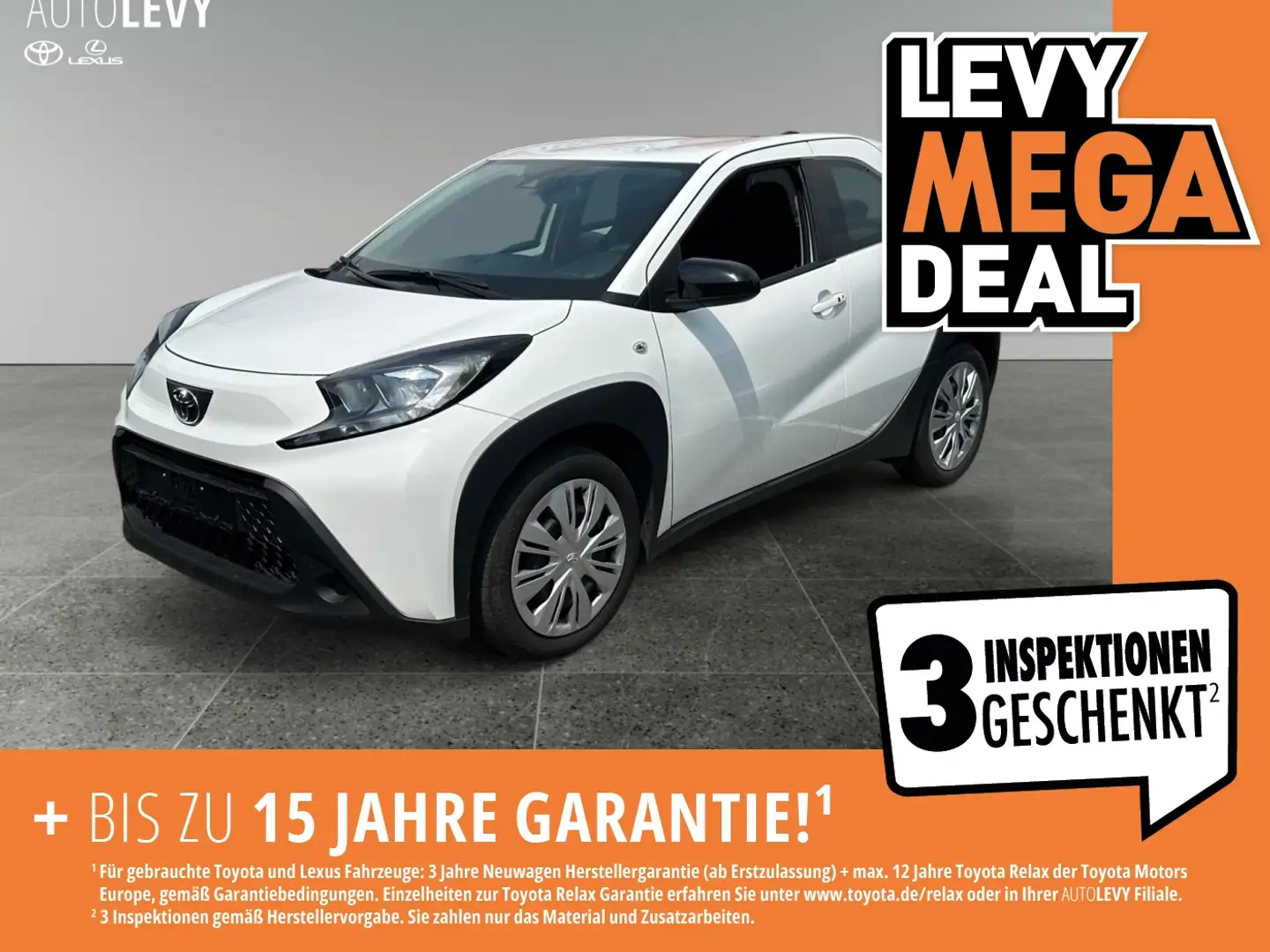 Toyota Aygo 1.0 Play FLA SpurH KAM KeyLess KlimaA Білий - 1