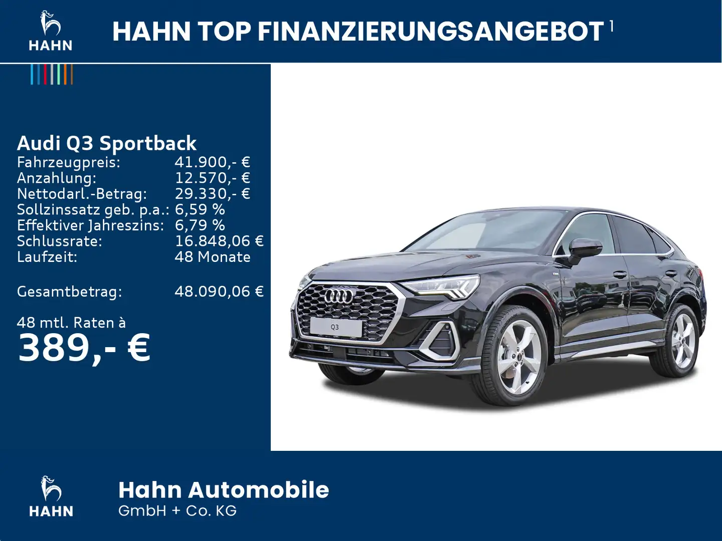 Audi Q3 Audi Q3 Sportback 35TDI S-trc S line Matrix Navi Schwarz - 2