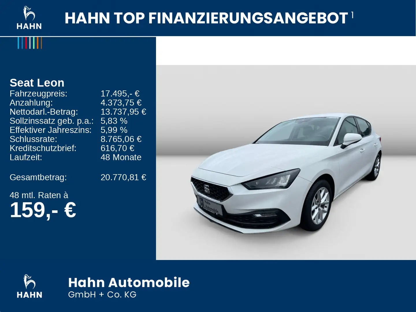 SEAT Leon 1.0TSI Style LED Navi CAM Sitzh APP DAB GRA Weiß - 2