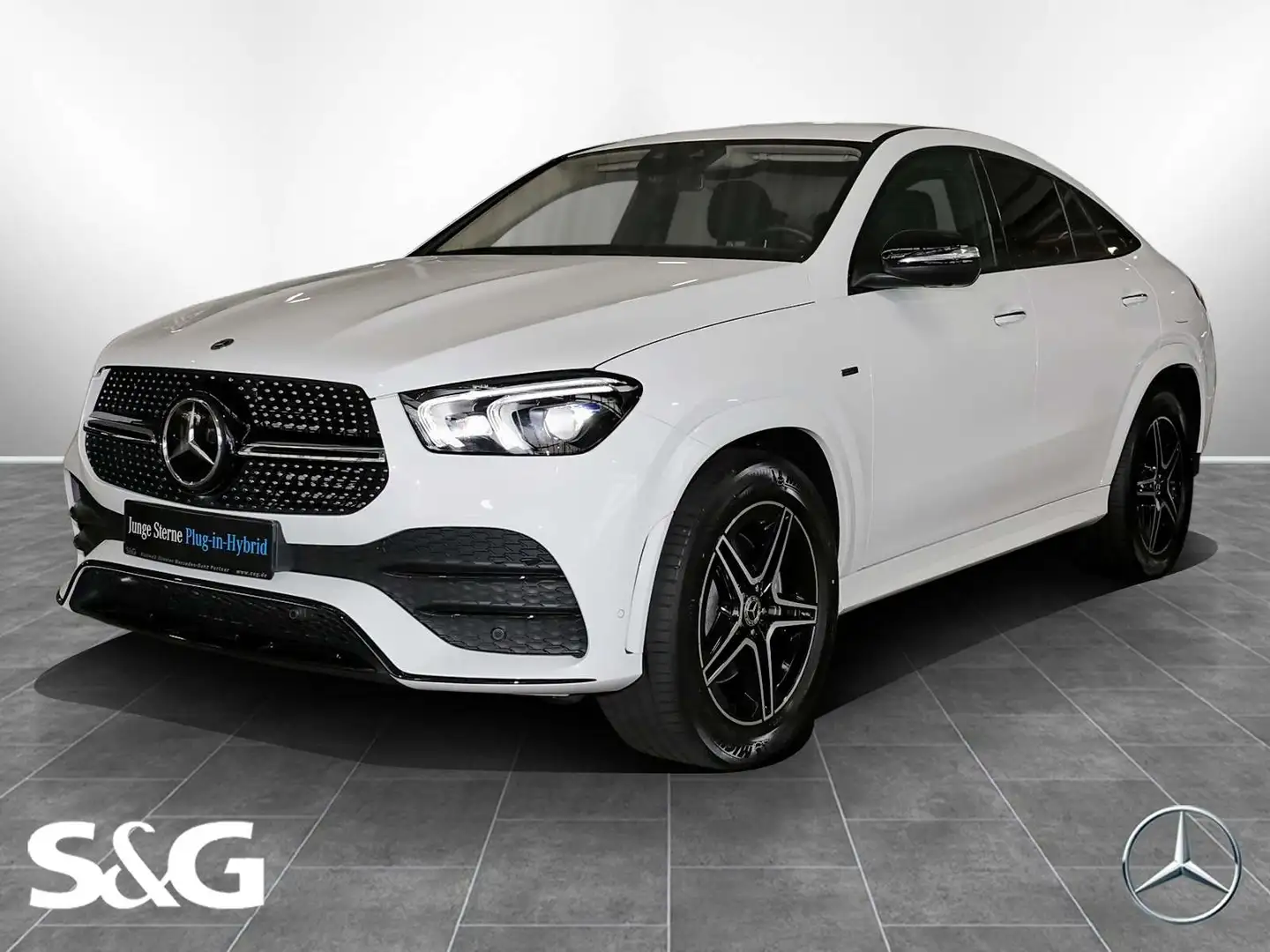 Mercedes-Benz GLE 350 e 4M Coupé AMG Night+MBUX+360+20 Weiß - 1