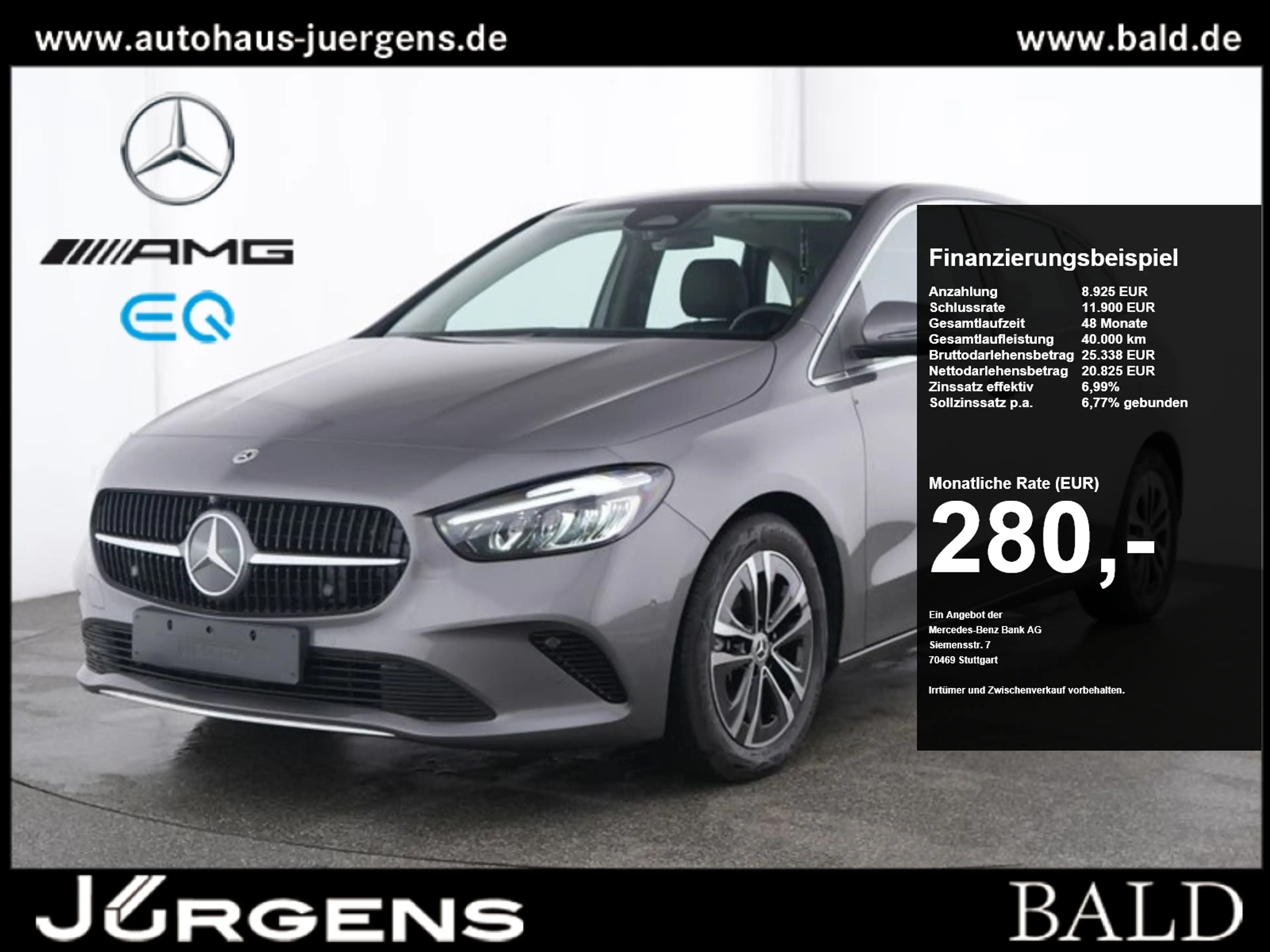 Mercedes-Benz B 200 Progressive/LED/Cam/AHK/Smartphone-Ing/17"
