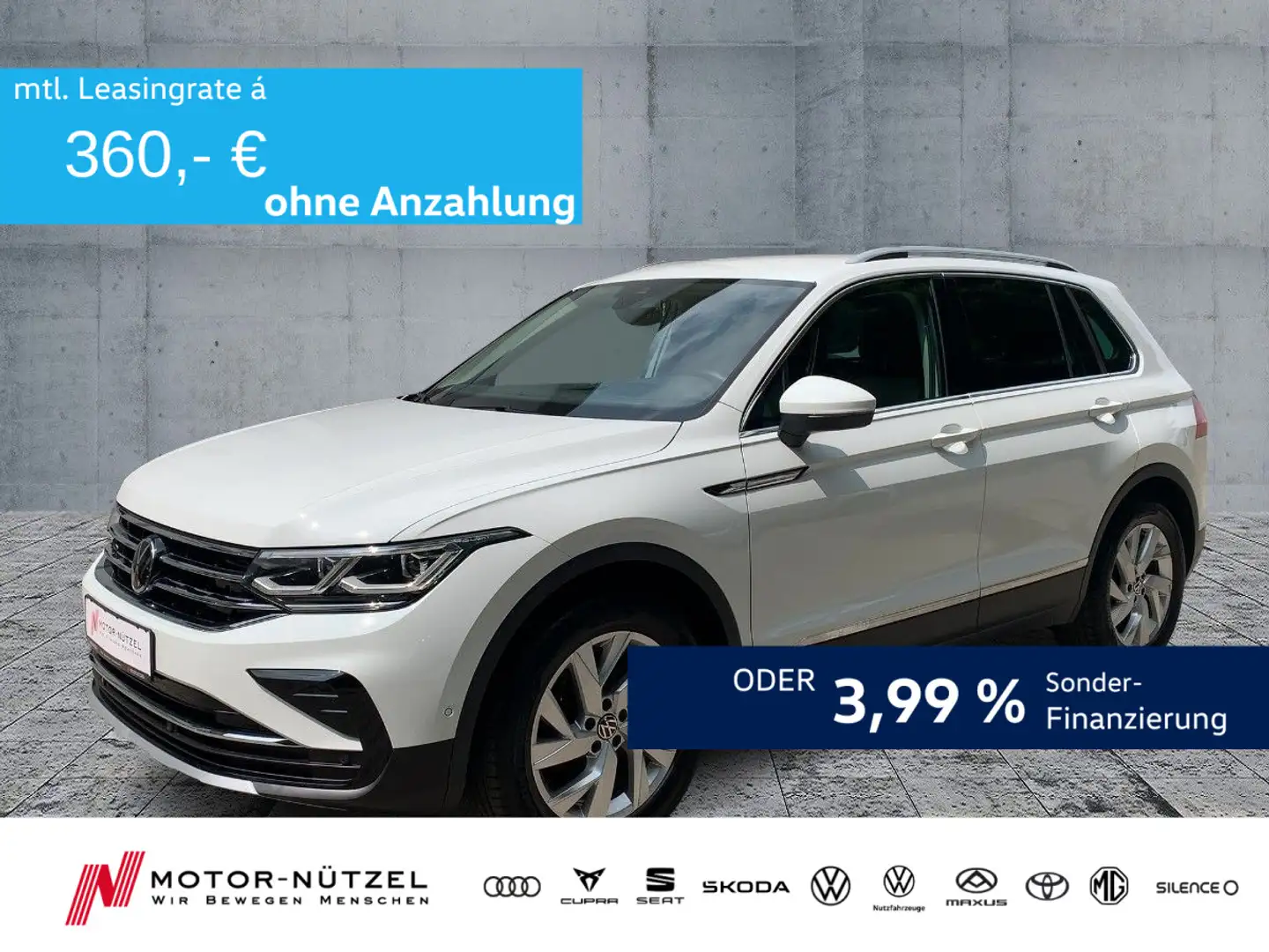 Volkswagen Tiguan 2.0TDI ELEGANCE MATRIX+NAV+ACC+STDHZG+AHK Weiß - 1