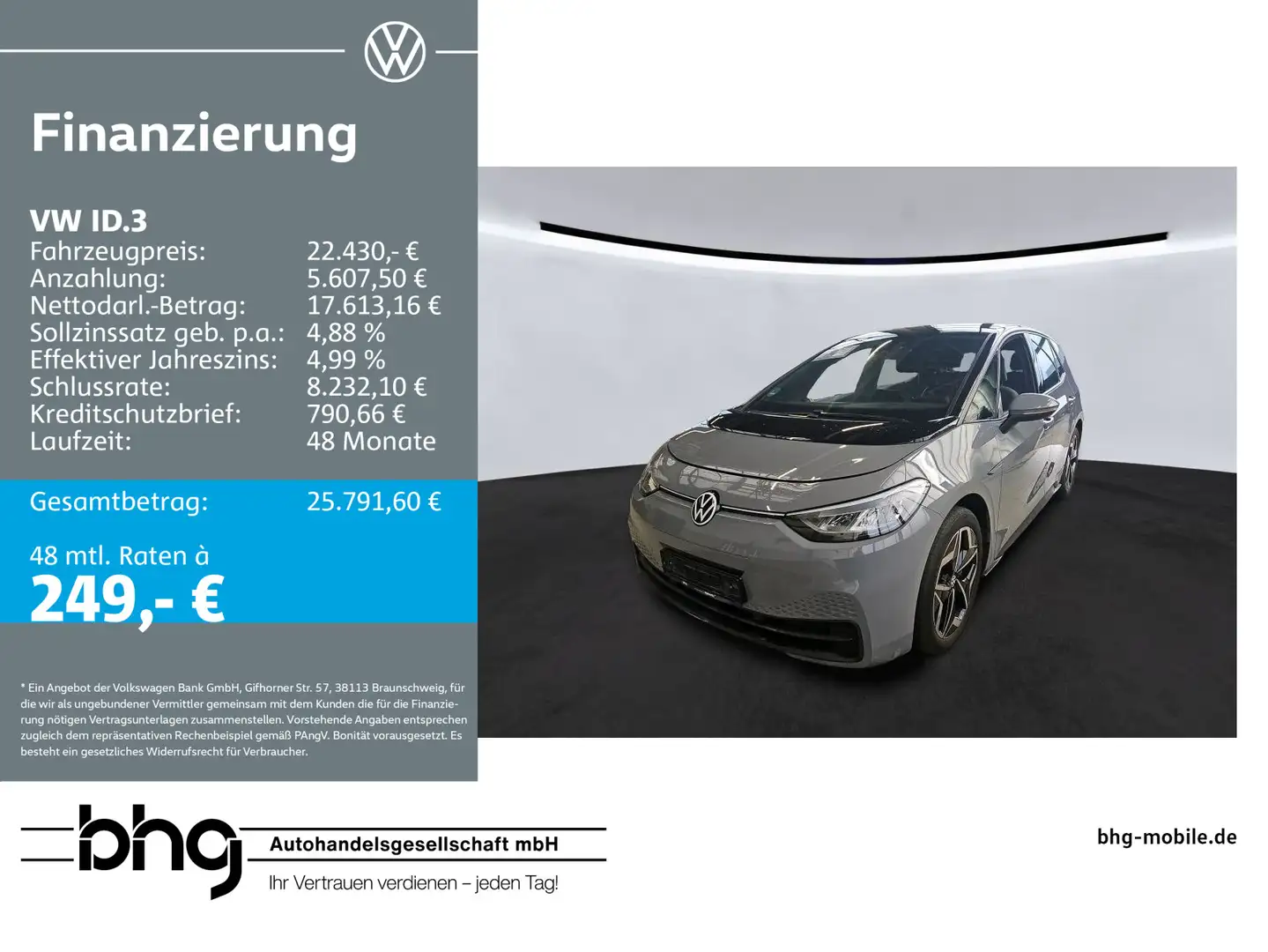 Volkswagen ID.3 Pro Grau - 1