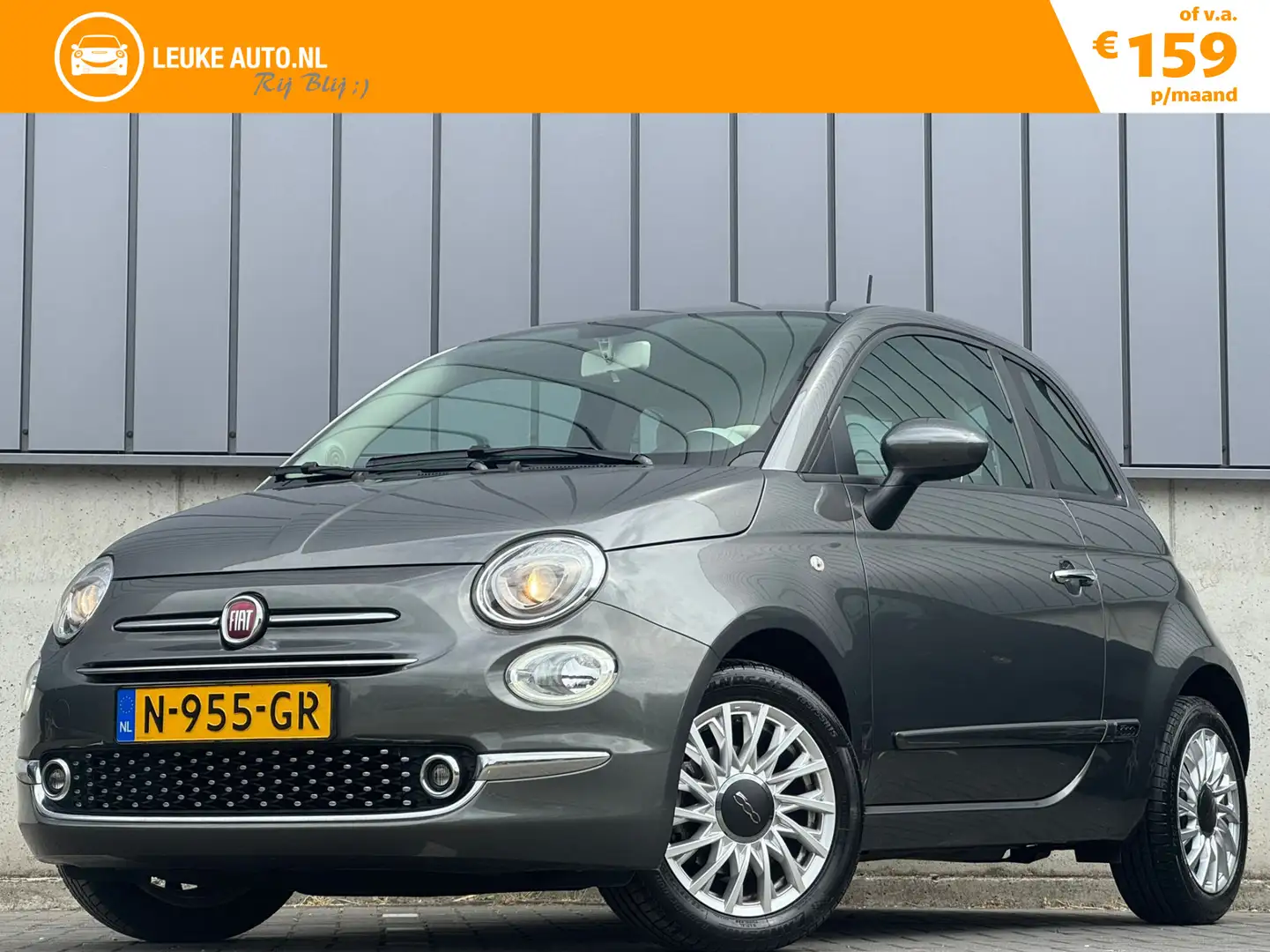 Fiat 500 1.0 70PK DolceVita Apple-Carplay LED Grijs - 1