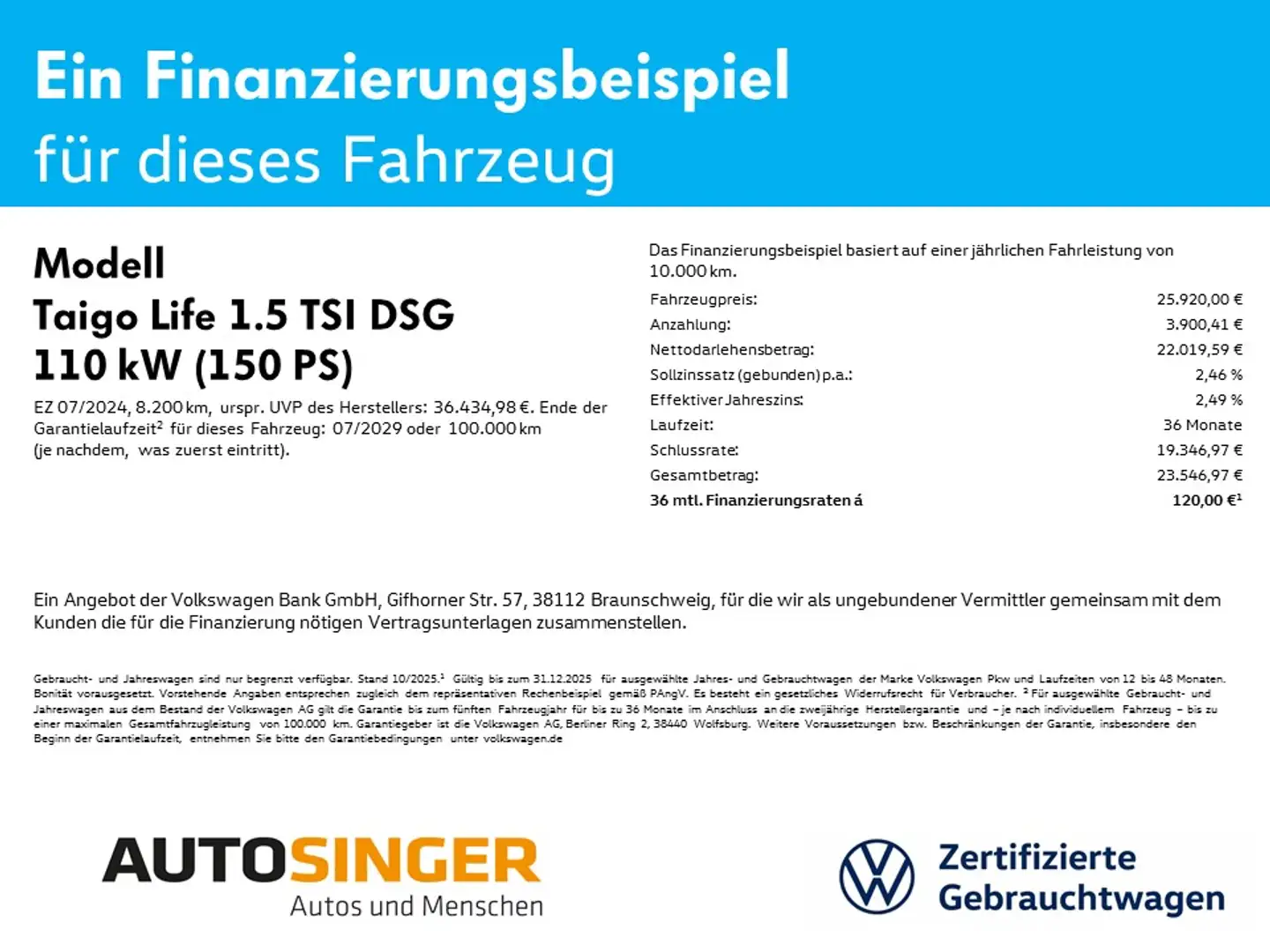 Volkswagen Taigo Life 1.5 TSI DSG *AHK*LED*NAV*DIGITAL*SHZ* Grau - 2