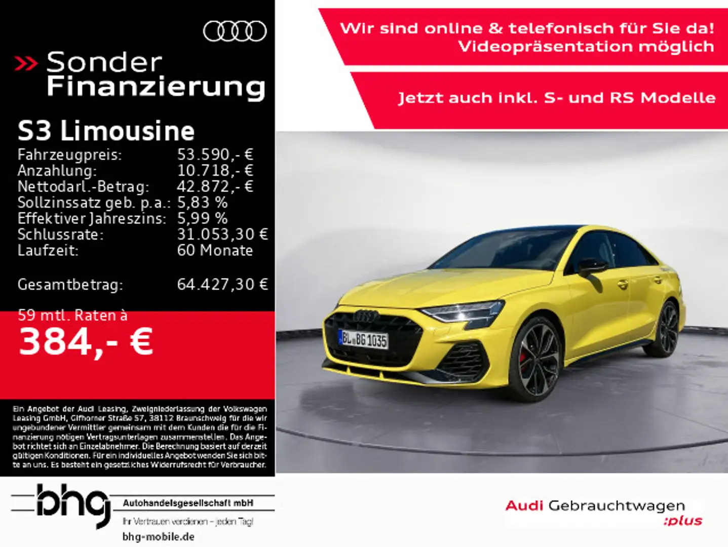 Audi S3 TFSI Gelb - 1