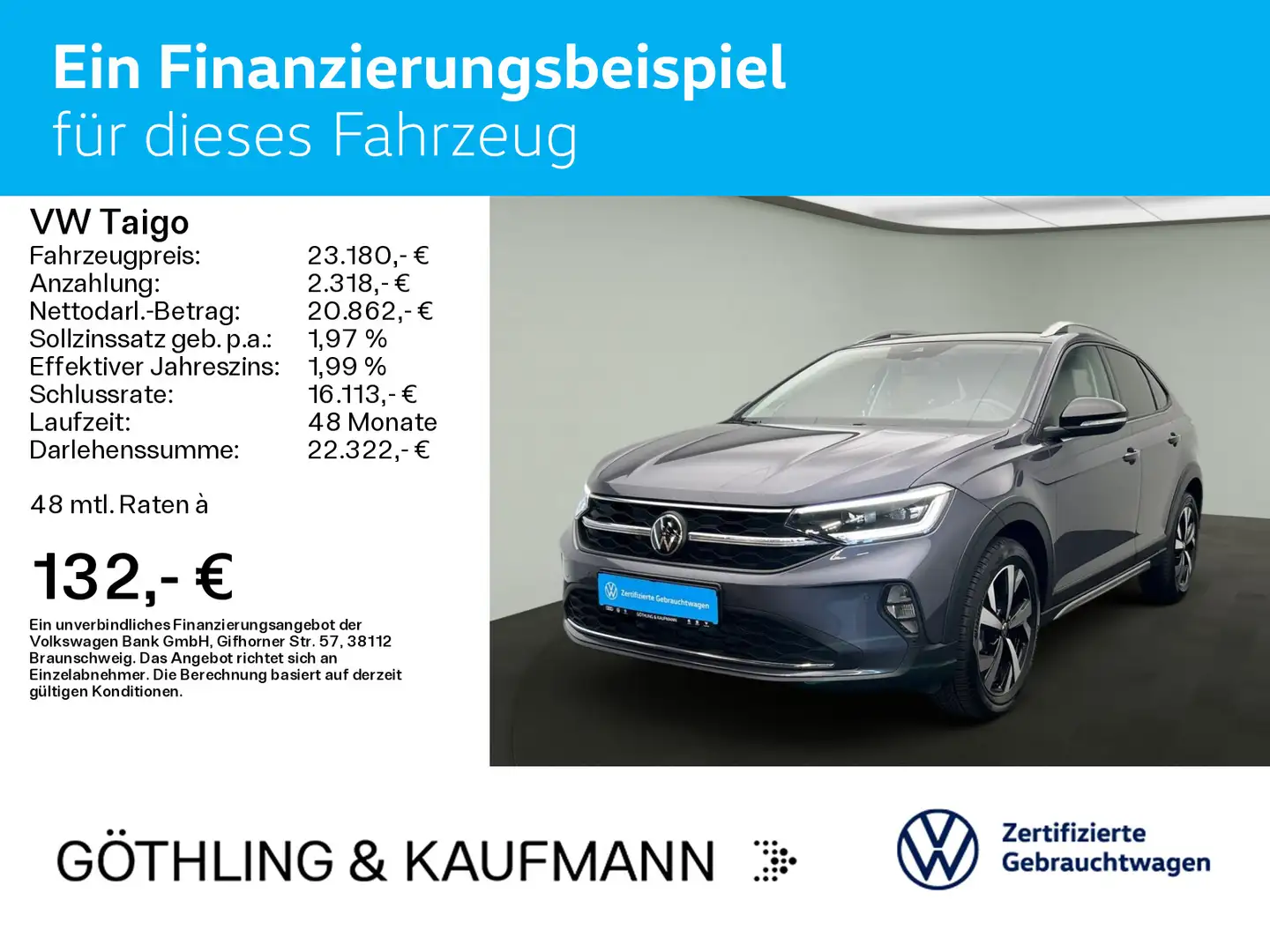 Volkswagen Taigo Style 1.0TSI 85kW*DSG*NAVI*MATRIX*ACC*PDC* Grijs - 2