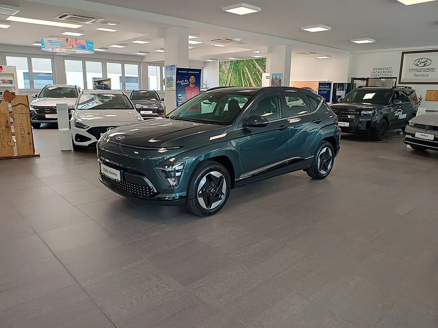 Hyundai KONA Kona Elektro 64,8kWh Smart Line *Wärmepumpe*LED... Grün - 2