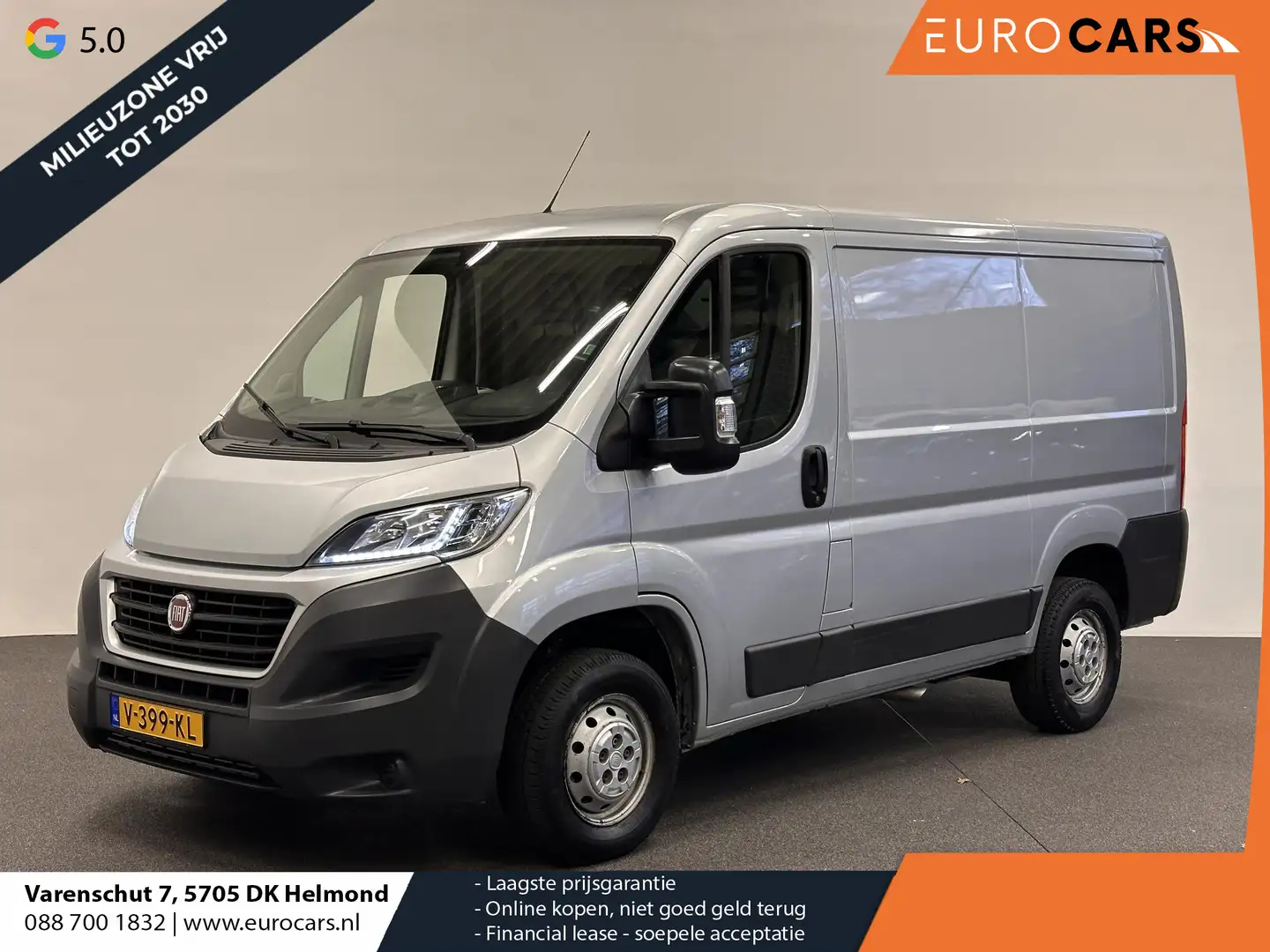 Fiat Ducato 2.3 JTD 130pk L1H1 Airco ECC PDC+Camera Cruise Con Zilver - 1