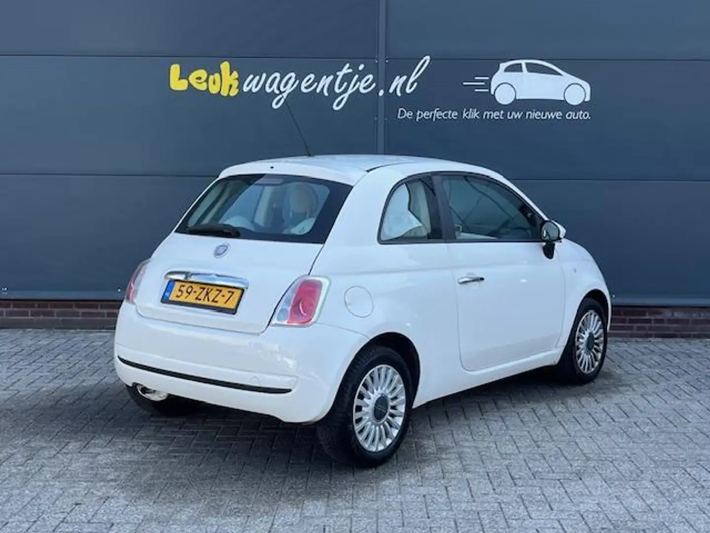 Fiat 500 1.2 Naked *lichtmet. velgen *weinig km *leuke stof Wit - 2