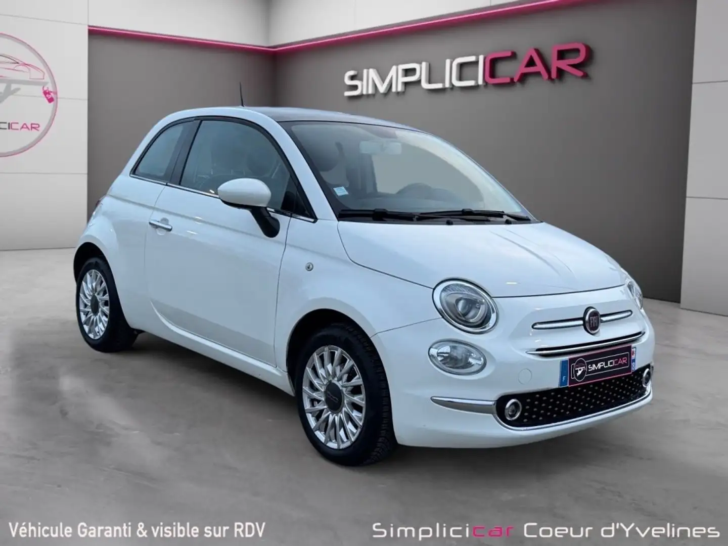 Fiat 500 SERIE 6 EURO 6D 1.2 69 ch Eco Pack Lounge Blanc - 1