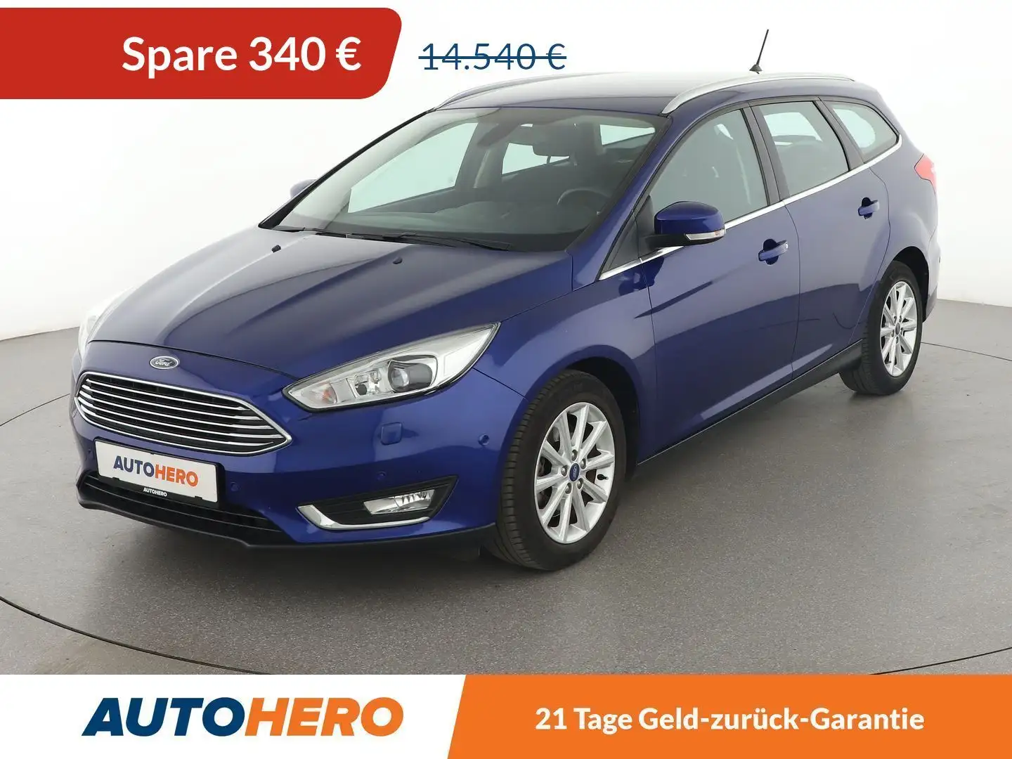 Ford Focus 1.5 EcoBoost Titanium *NAVI*TEMPO*PDC*SHZ* Bleu - 1