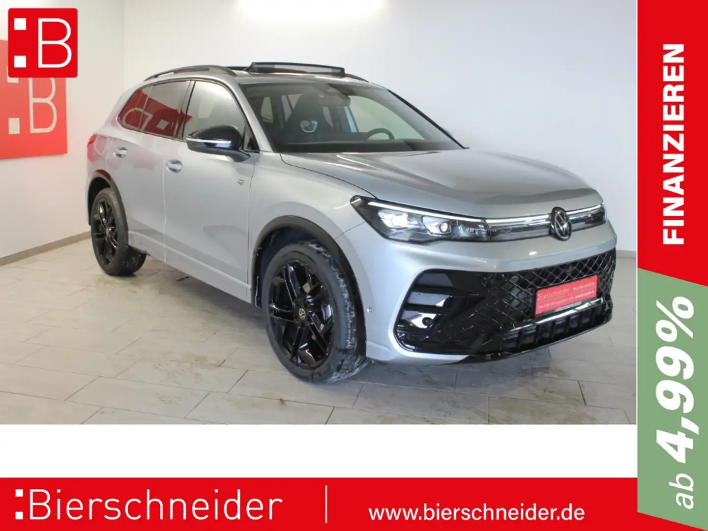 Volkswagen Tiguan 1.5 eTSI DSG 2x R-Line Black Style 20 AHK PANO H/K Silber - 1
