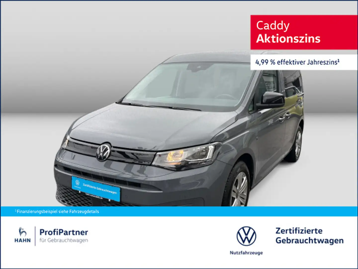 Volkswagen Caddy 2.0TDI 90KW AHK ACC Kamera Grijs - 1