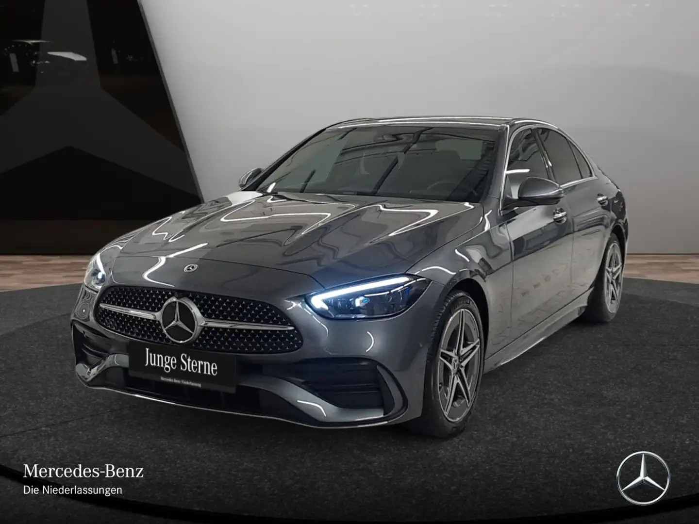 Mercedes-Benz C 300 e AMG+360+TOTW+KEYLESS+9G Gris - 2