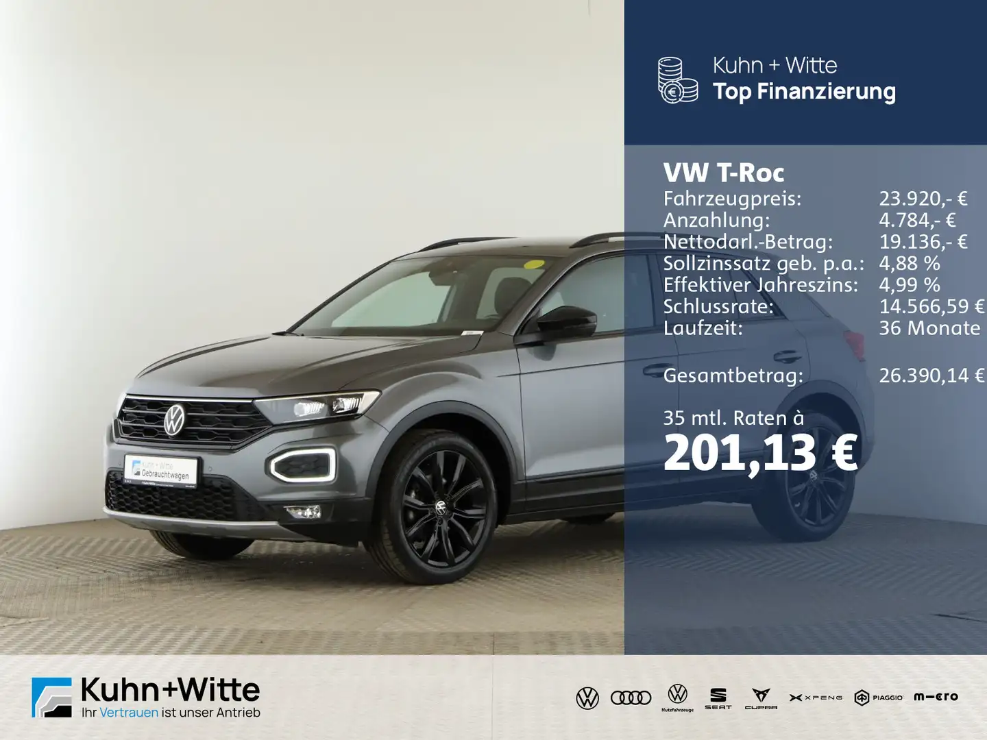 Volkswagen T-Roc 1.5 TSI Sport *ACC*LED*RFK*Navi*SHZ* Grau - 1