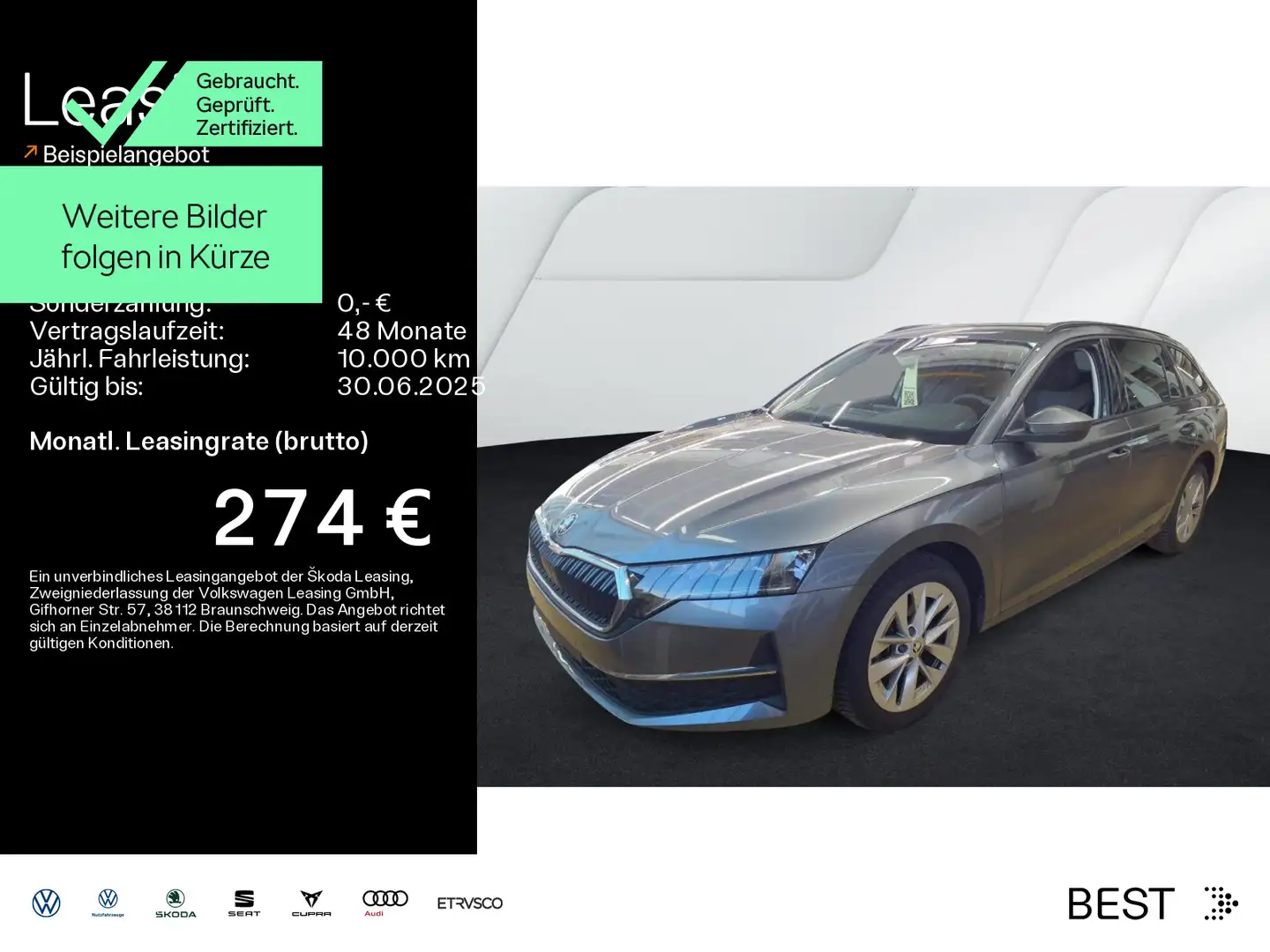 Skoda Octavia Combi 1.5 TSI e-Tec DSG SELECTION*LED*AH Grau - 1
