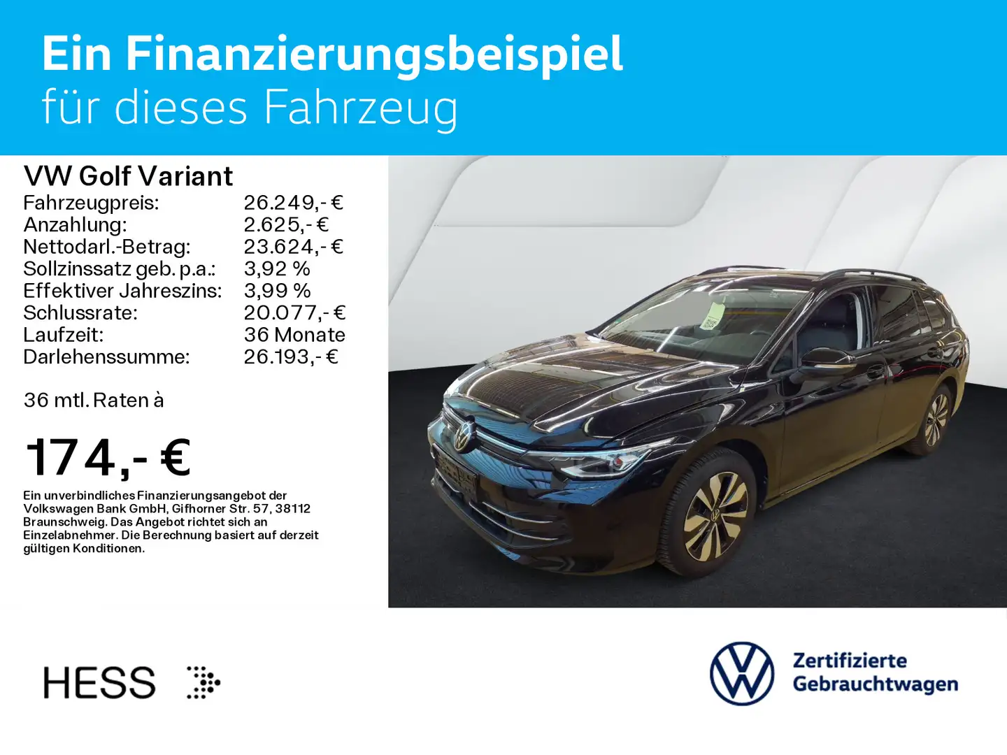 Volkswagen Golf Variant Golf VIII Variant 1.5 TSI GOAL*LED*AHK*KAMERA*NA Schwarz - 2