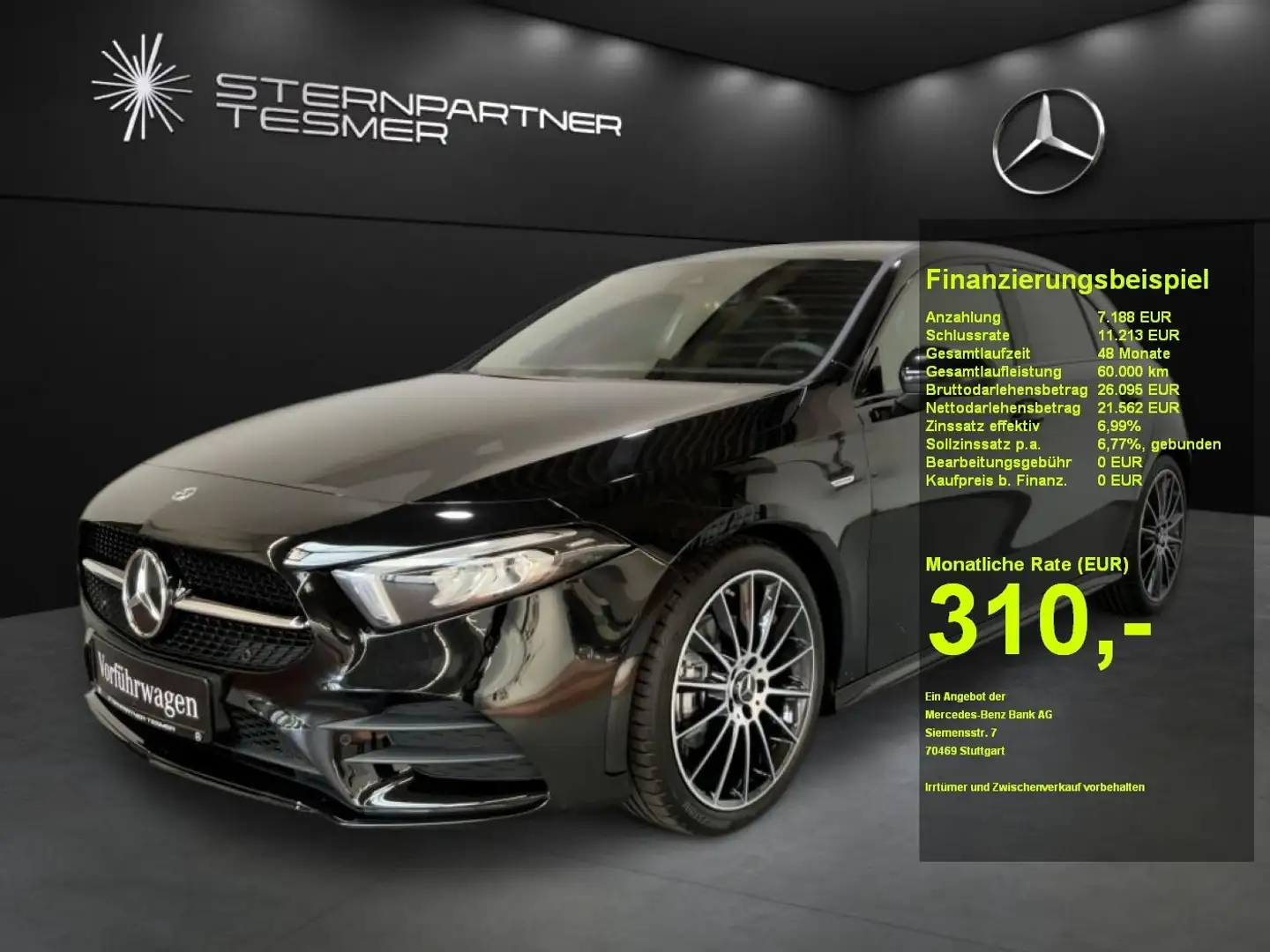 Mercedes-Benz A 200 AMG, Night, Kamera, CarPlay, Zwart - 1
