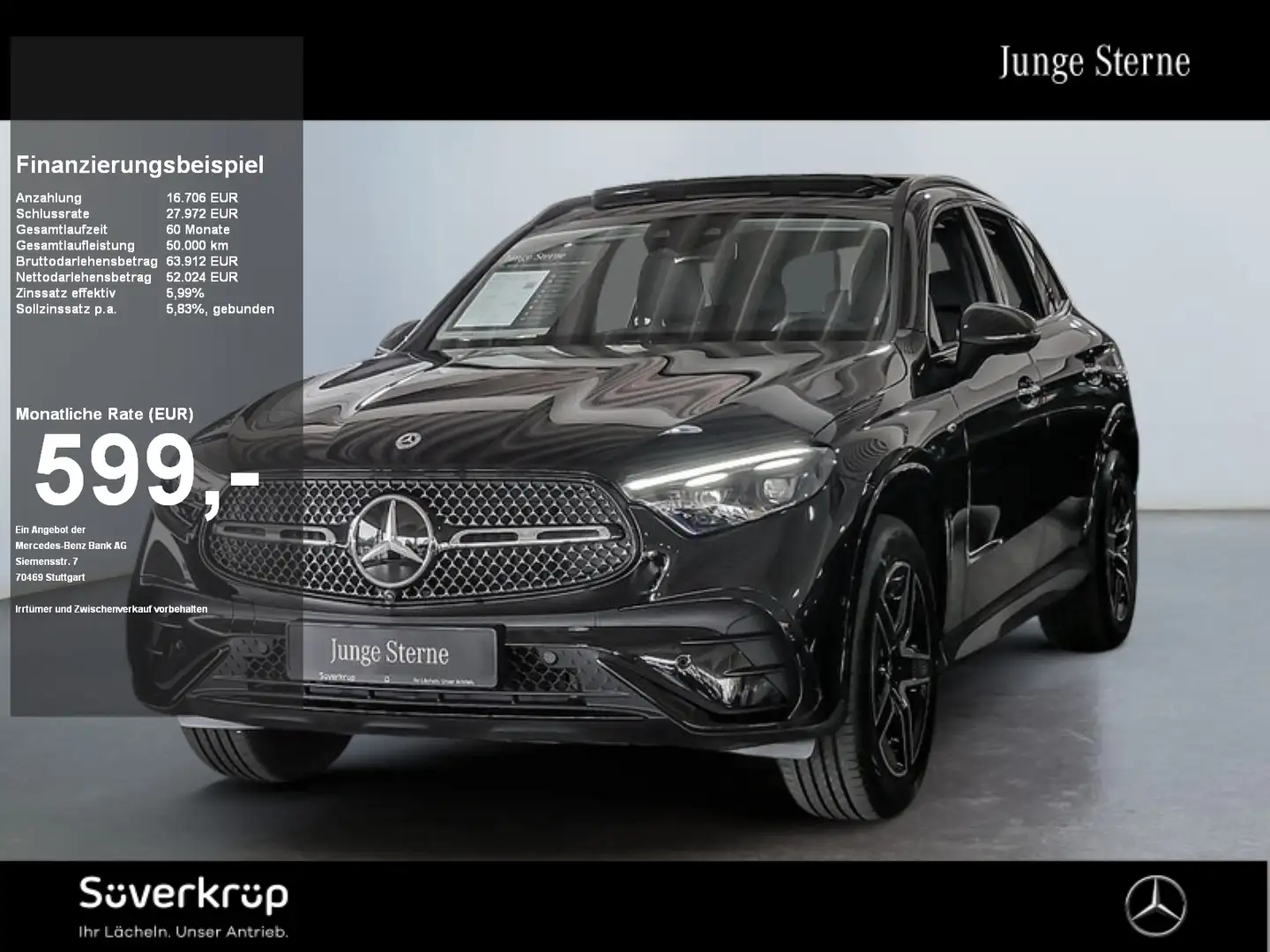 Mercedes-Benz GLC 300 de 4M , AMG BURM NIGHT MEMO 360 AHK PANO Noir - 1