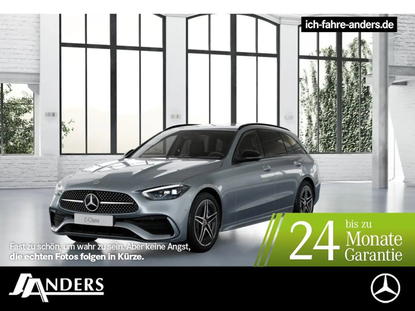 Mercedes-Benz C 220 d T +AMG+SHZ+KeyLess+Edi.+AHK+Night+SpurW Silber - 1