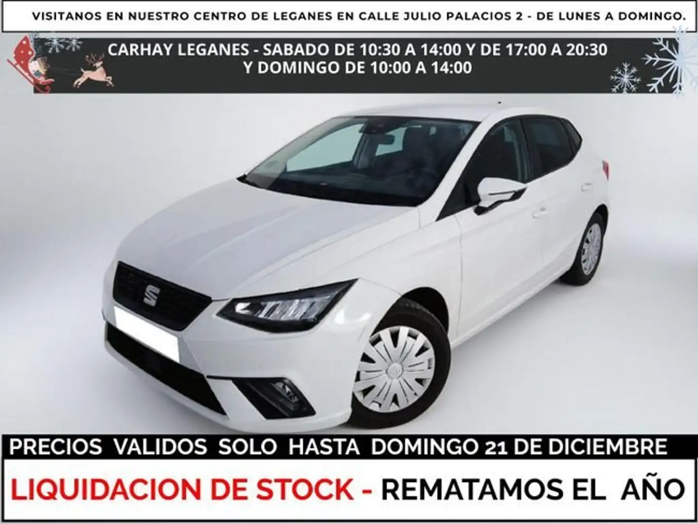 SEAT Ibiza 1.0 MPI 80CV Reference Plus Blanc - 1