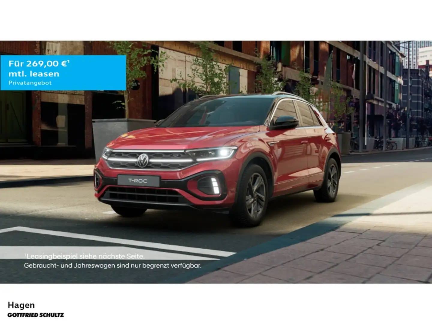 Volkswagen T-Roc 1.0 TSI IQ.Light NAV AHK ACC KAMERA R-Line Rot - 1