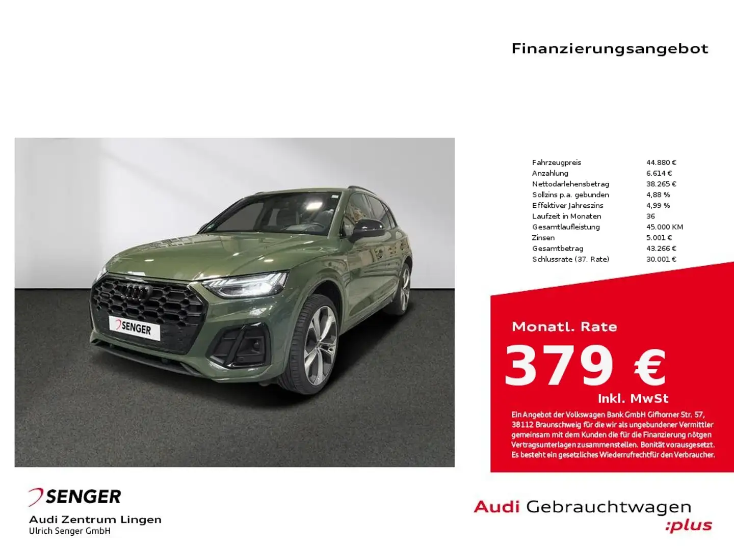 Audi Q5 S line 40 TDI quattro Sitzhzg. Matrix HUD AHK Groen - 1