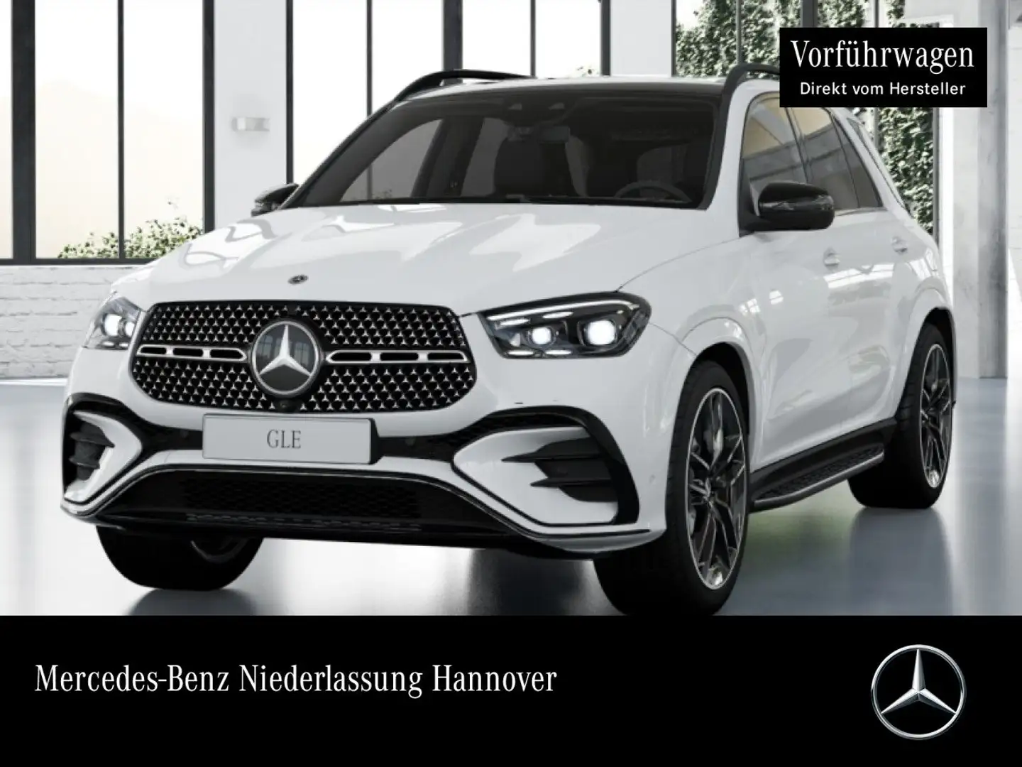 Mercedes-Benz GLE 350 de 4M AMG+NIGHT+PANO+360+AHK+MULTIBEAM+HUD Weiß - 1