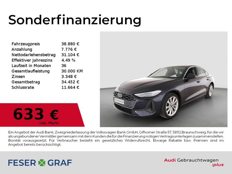 Audi A5 Lim. TFSI quattro S tronic Vir. Cockpit/Navi/Kamer