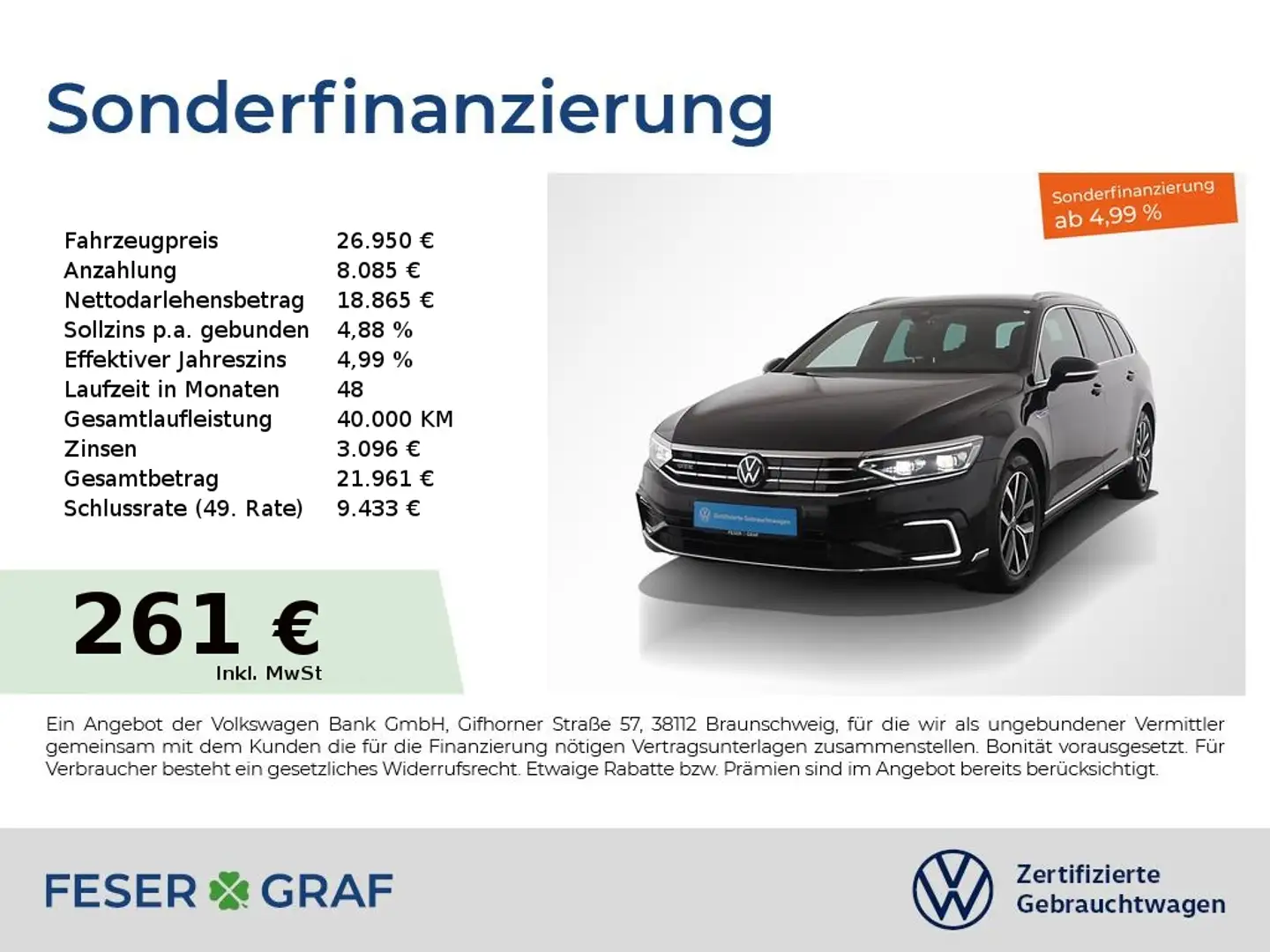Volkswagen Passat Variant GTE 1.4 TSI e-Hybrid DSG AHK 17" Schwarz - 1