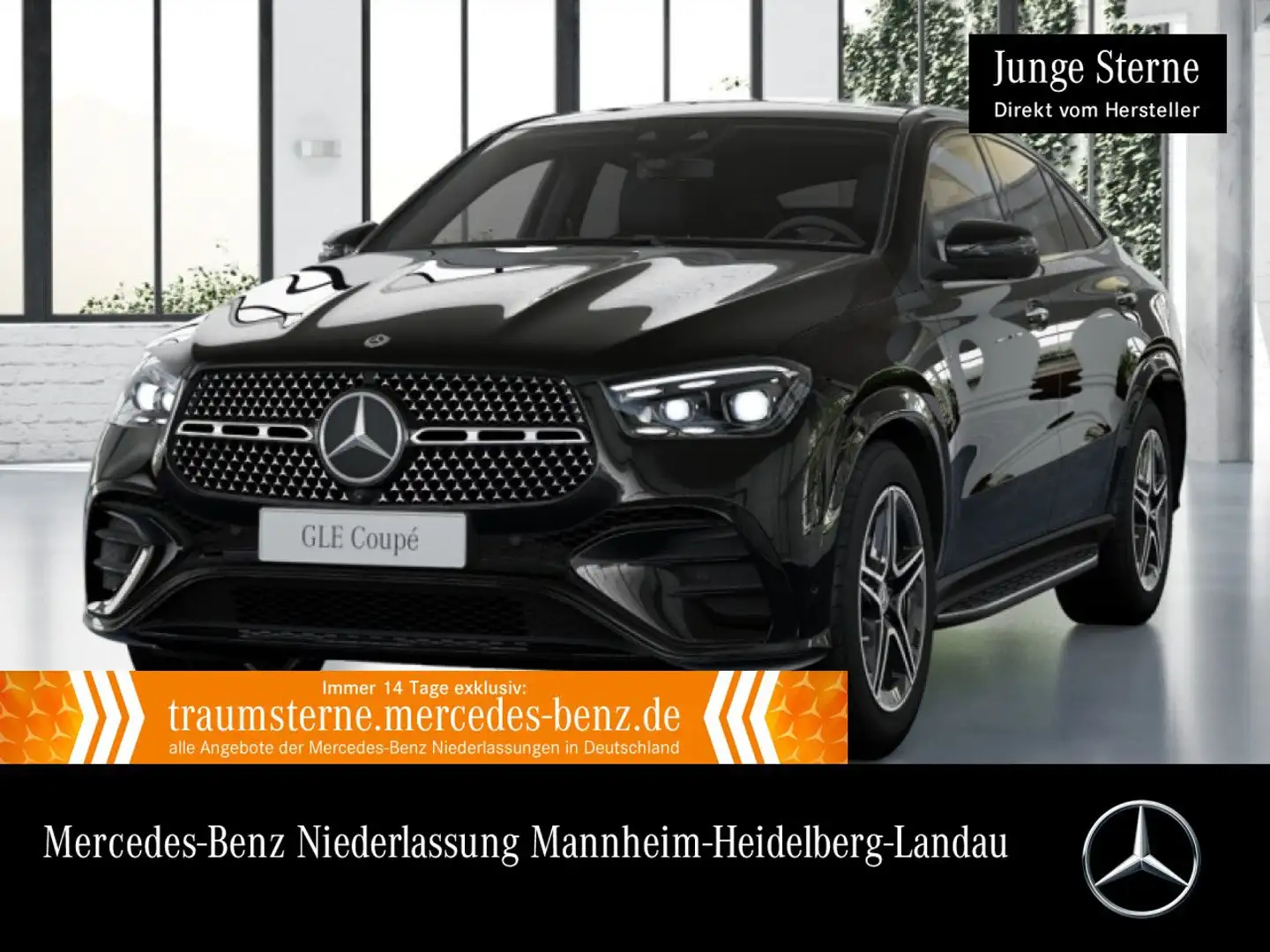 Mercedes-Benz GLE 450 d Coupé 4M AMG+NIGHT+PANO+360+AHK+STHZG Schwarz - 1