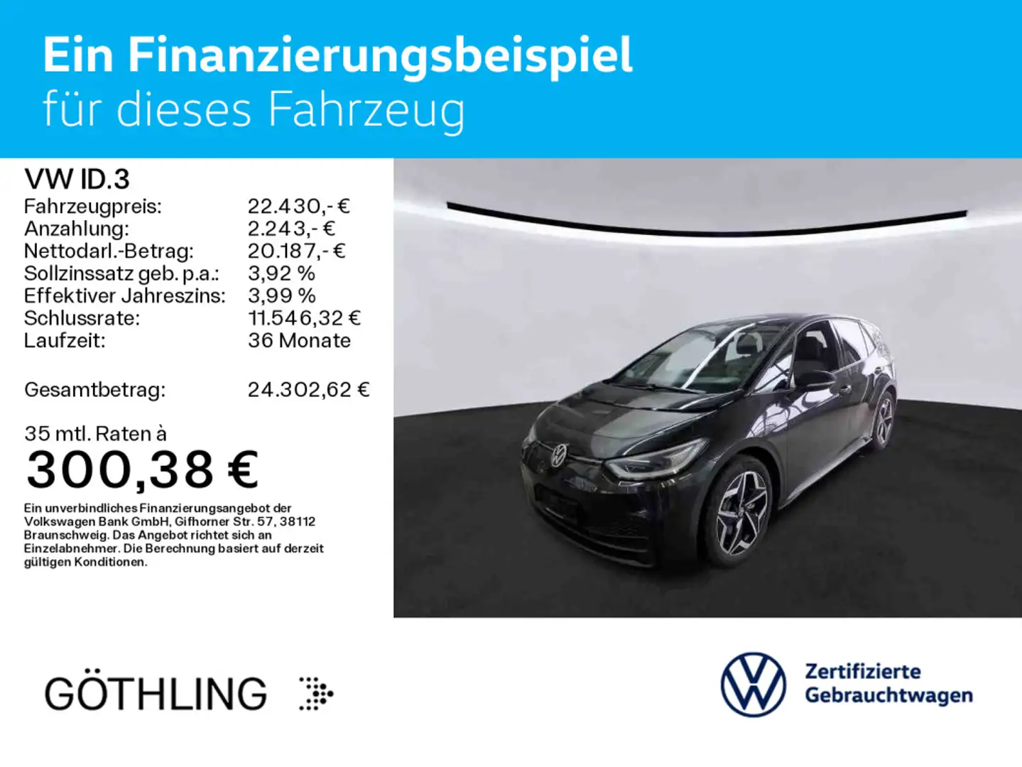 Volkswagen ID.3 Pro Performance*NAVI*KAM*SHZ*Matrix*ACC*19" Gris - 2