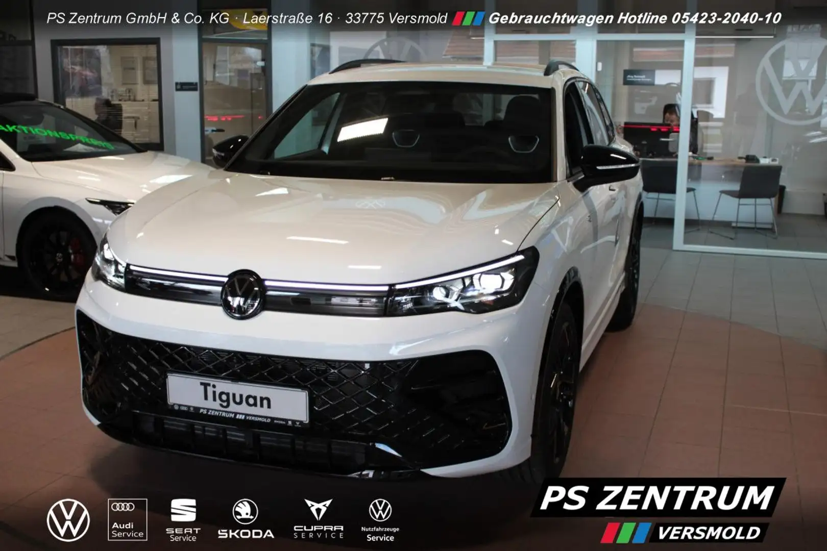 Volkswagen Tiguan R-Line 2.0 TDI Black-Style Navi Pro Matrix Weiß - 1