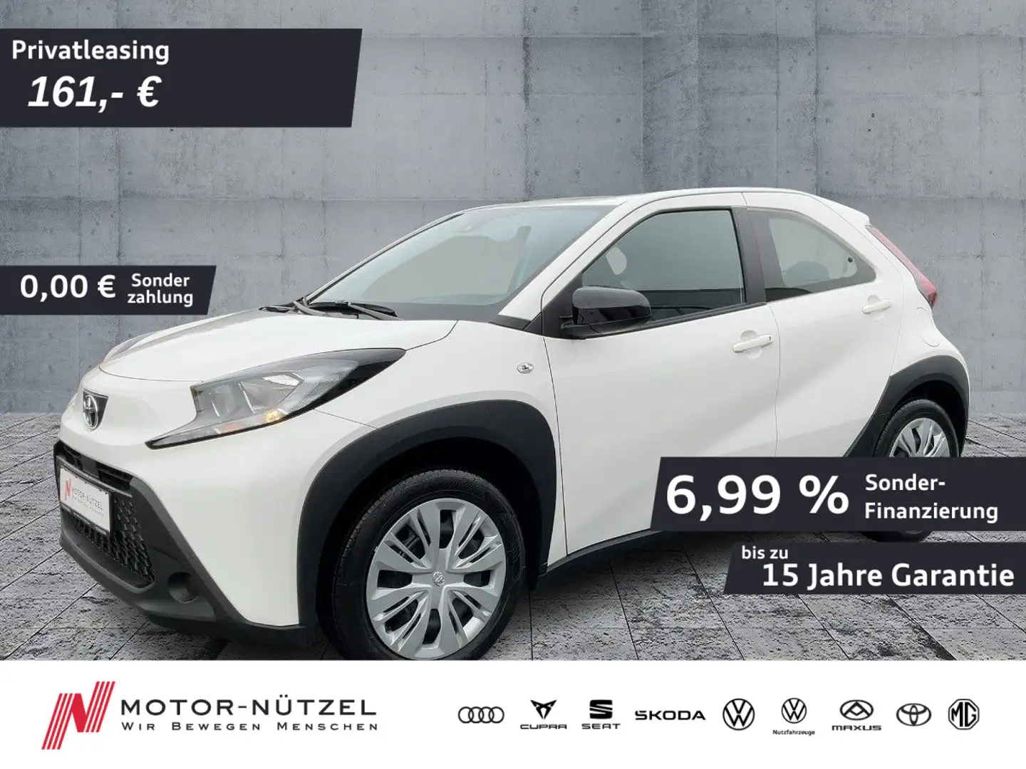 Toyota Aygo X 1.0VVT-i BUSINESS EDITION ACC+APP+SHZ+RFK Weiß - 1
