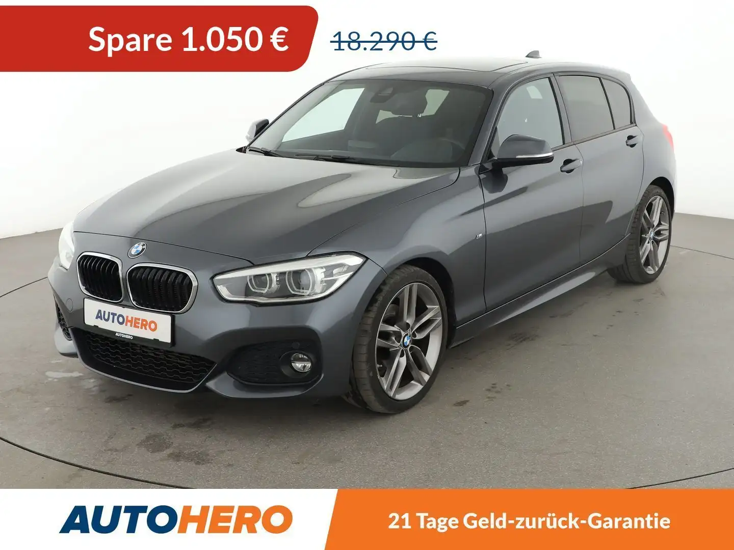 BMW 118 118d M Sport Aut.*NAVI*TEMPO*PDC*SHZ* Grigio - 1