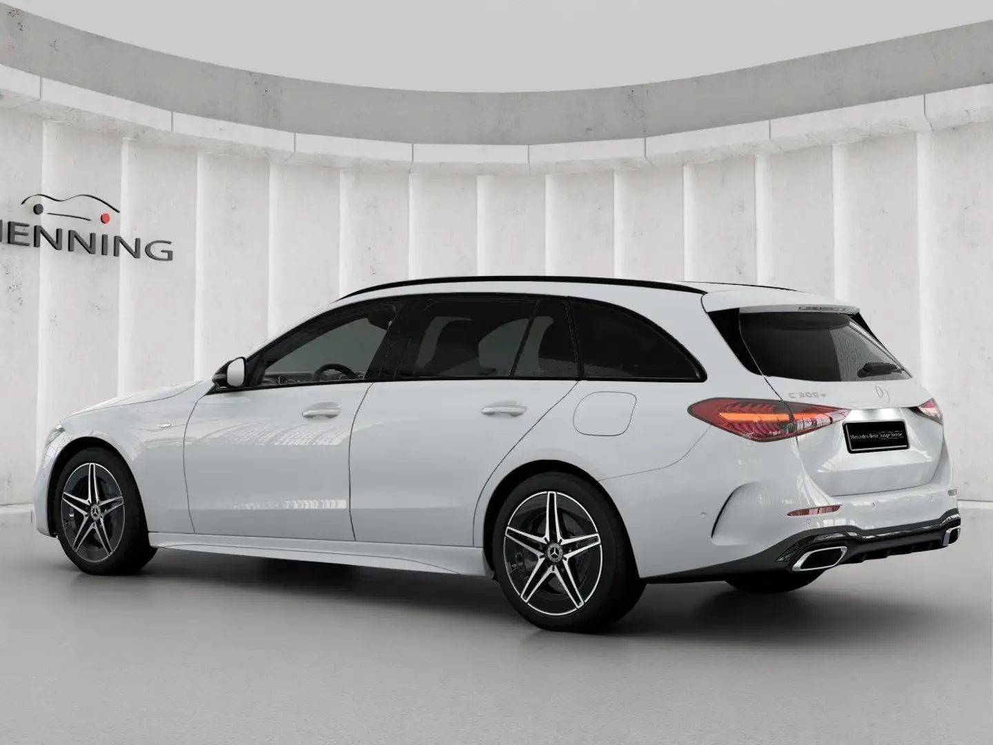 Mercedes-Benz C 300 e T AMG Night Pano Burm Distr HUD 360° Mem Weiß - 2