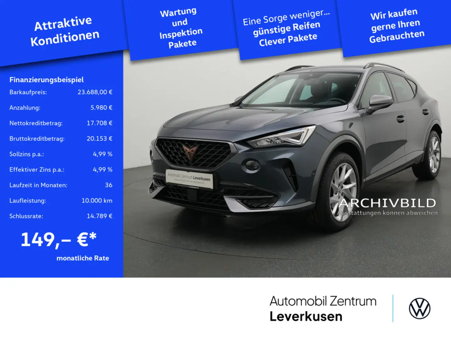 CUPRA Formentor DSG LED PDC CARPLAY VIRT ACC NAVI KAM Schwarz - 1