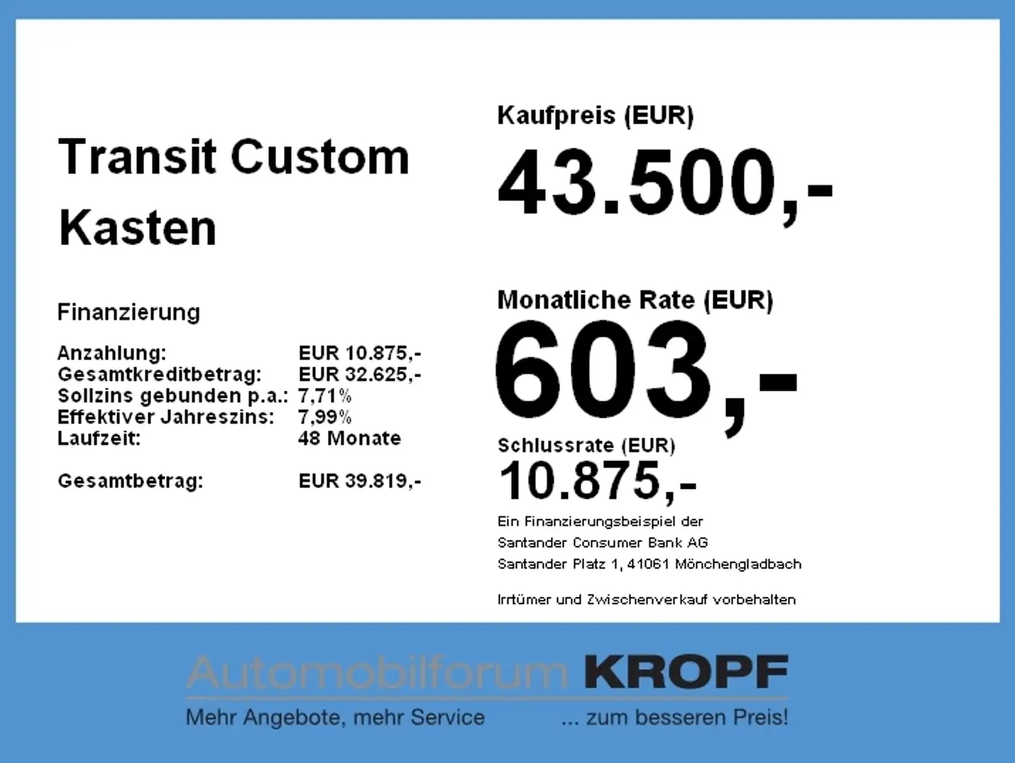 Ford Transit Custom Kasten Plug in Hybrid L1 Trend Bianco - 2