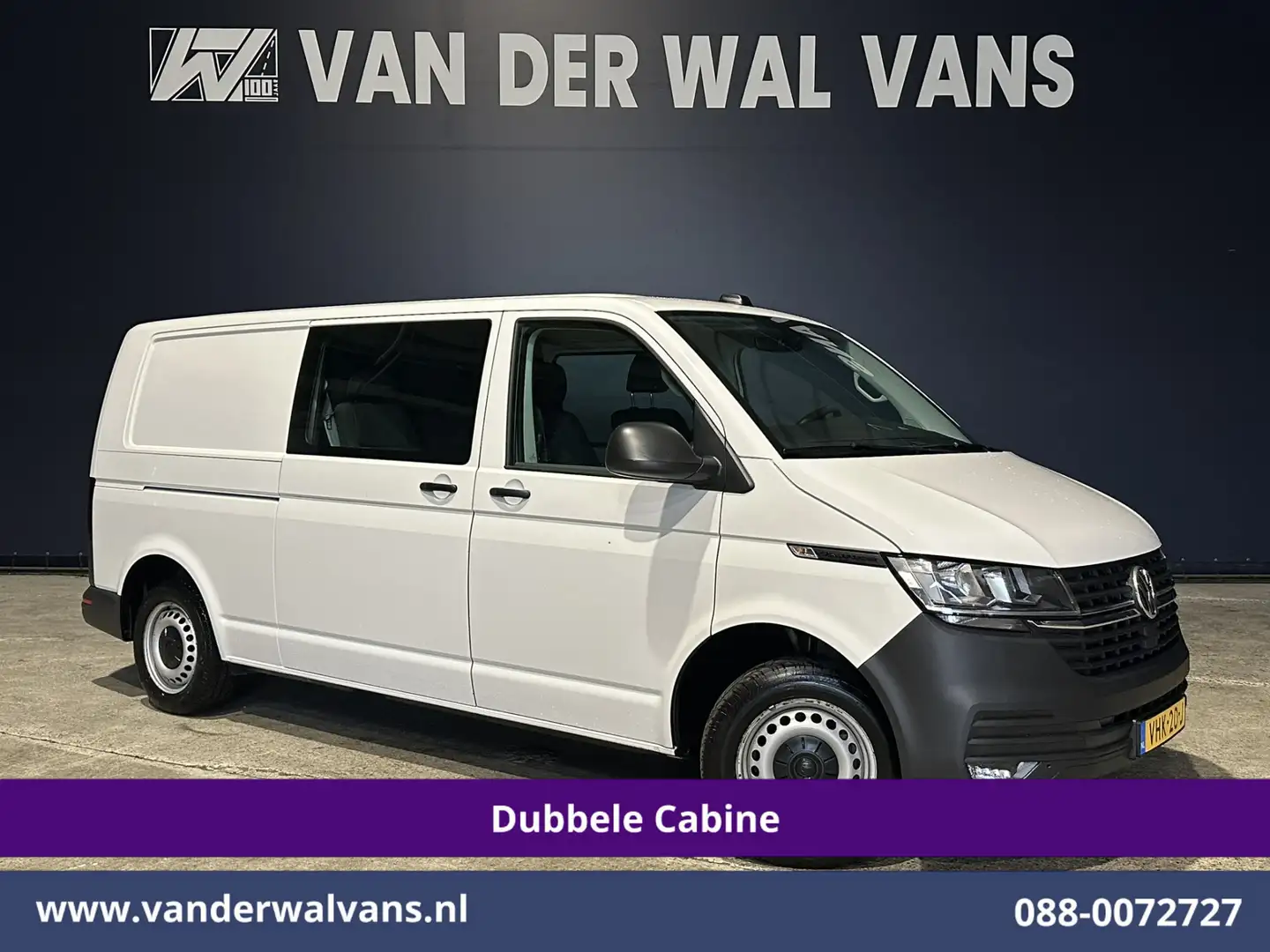 Volkswagen T6.1 Transporter 2.0 TDI L2H1 Dubbele Cabine Euro6 Airco | 2200kg T Blanc - 1