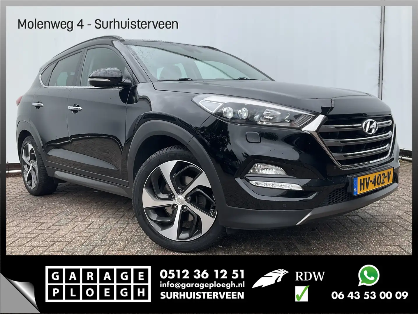 Hyundai TUCSON 1.6 T-GDi Premium Pano Trekhaak Stoelverw+Ventilat Noir - 1