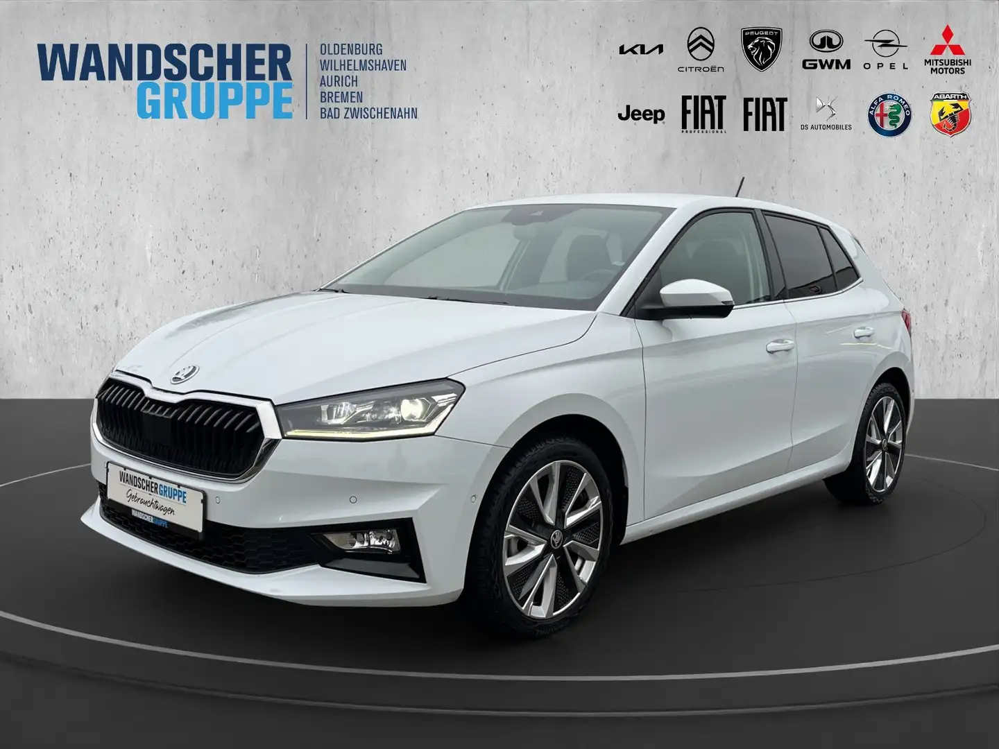 Skoda Fabia 1.0 TSI Kam.+LED+Navi+SHZ+2xKlima+ACC+LM Blanc - 1