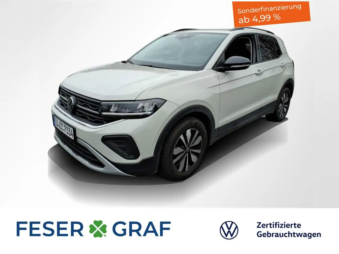 Volkswagen T-Cross 1.0TSI Goal DSG AHK LED Rückfahrkamera Grau - 1