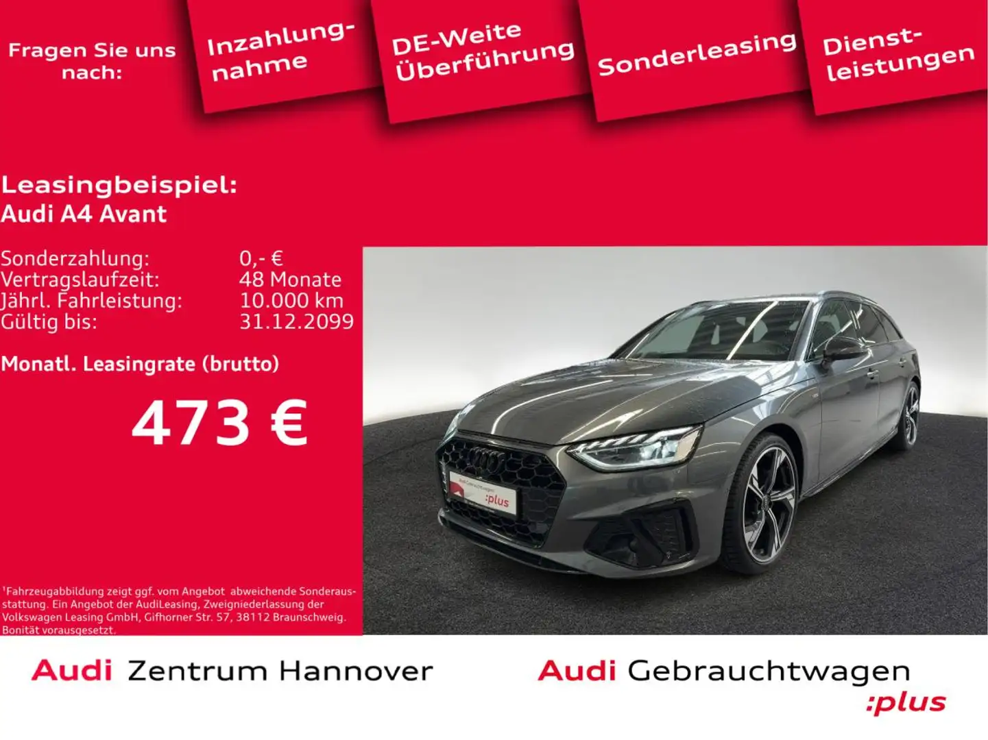 Audi A4 Avant 35 TFSI S line comp. ed. AHK LED Kamera Navi Grau - 1